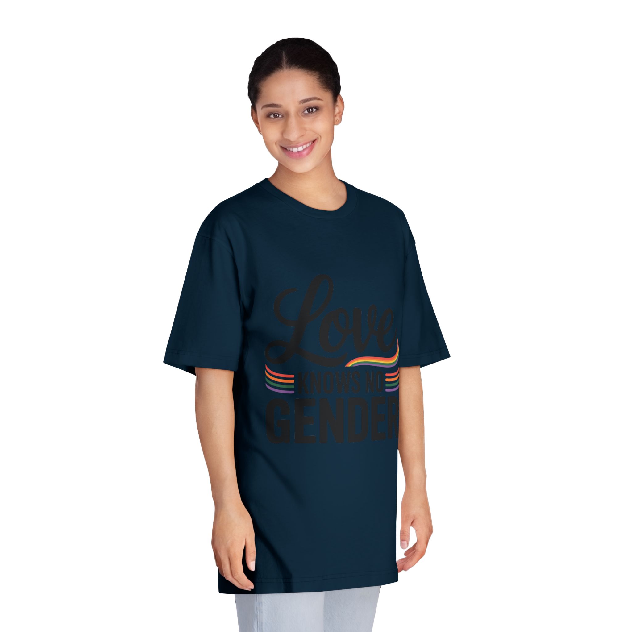 Love Knows No Gender T Shirt Design Isolated White Background 2 - Unisex Classic Crewneck T Shirt - Image 19