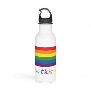 Colorful Gay Pride Flag Happy Pride Day Lgbtq Community Pride Month Vector Hand Drawn Doodle Posters Stickers Logo Cards(1) Stainless Steel Water Bottle