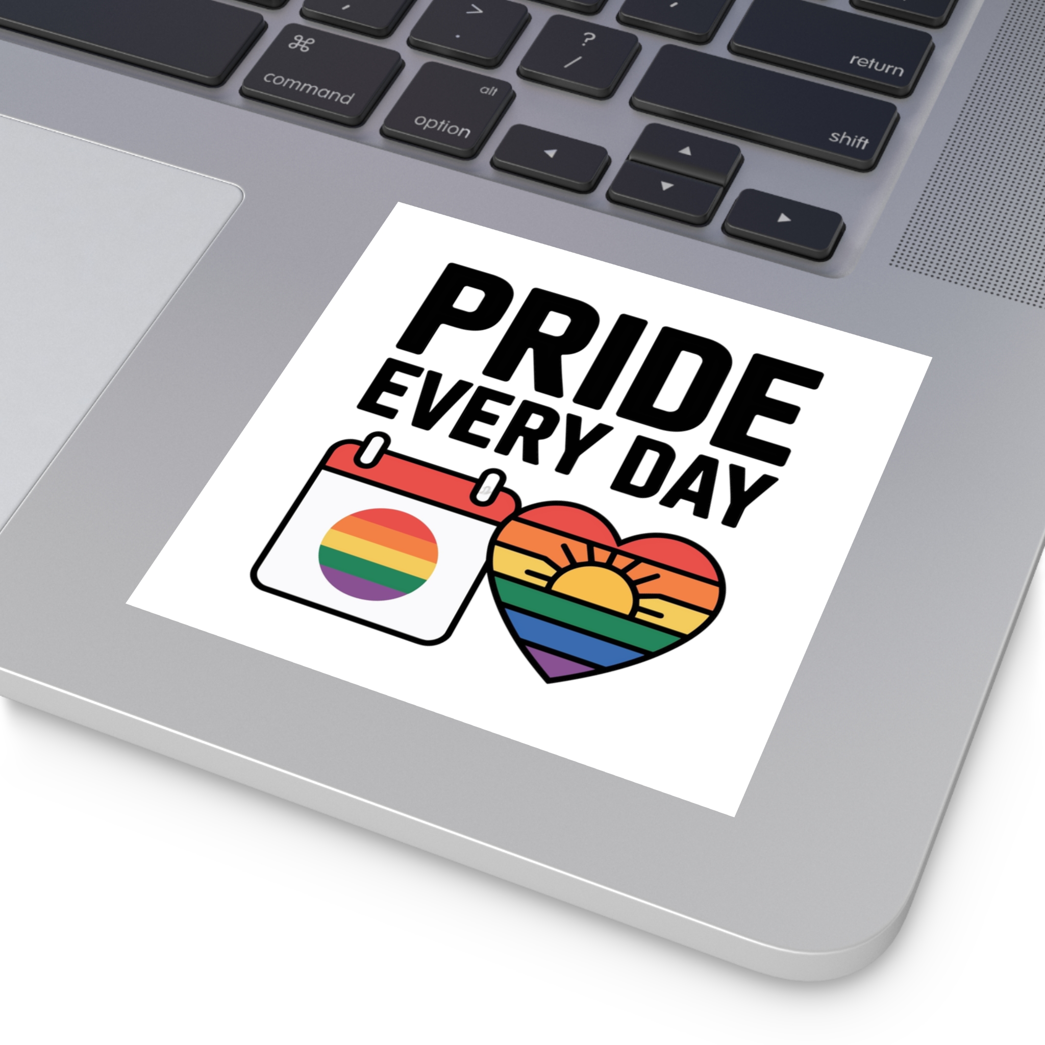 Pride Every Day T Shirt Design Isolated White Background Laminate Stickers Square - Image 27
