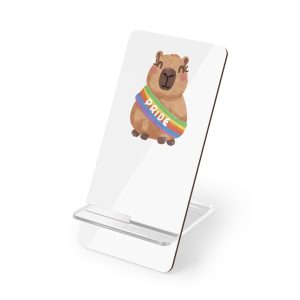Cute Capybara With Rainbow Pride Sash Illustration Mobile Display Stand For Smartphones