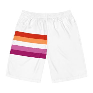 Lesbian Flag Mens Board Shorts Aop
