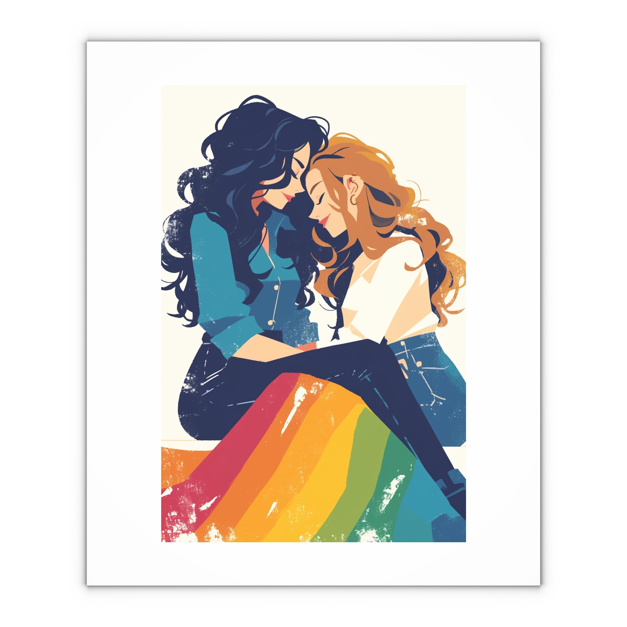Lesbian Unity Strength Art Exhibit Sticker Gift Wrapping Paper Sheets 1pc - Image 4