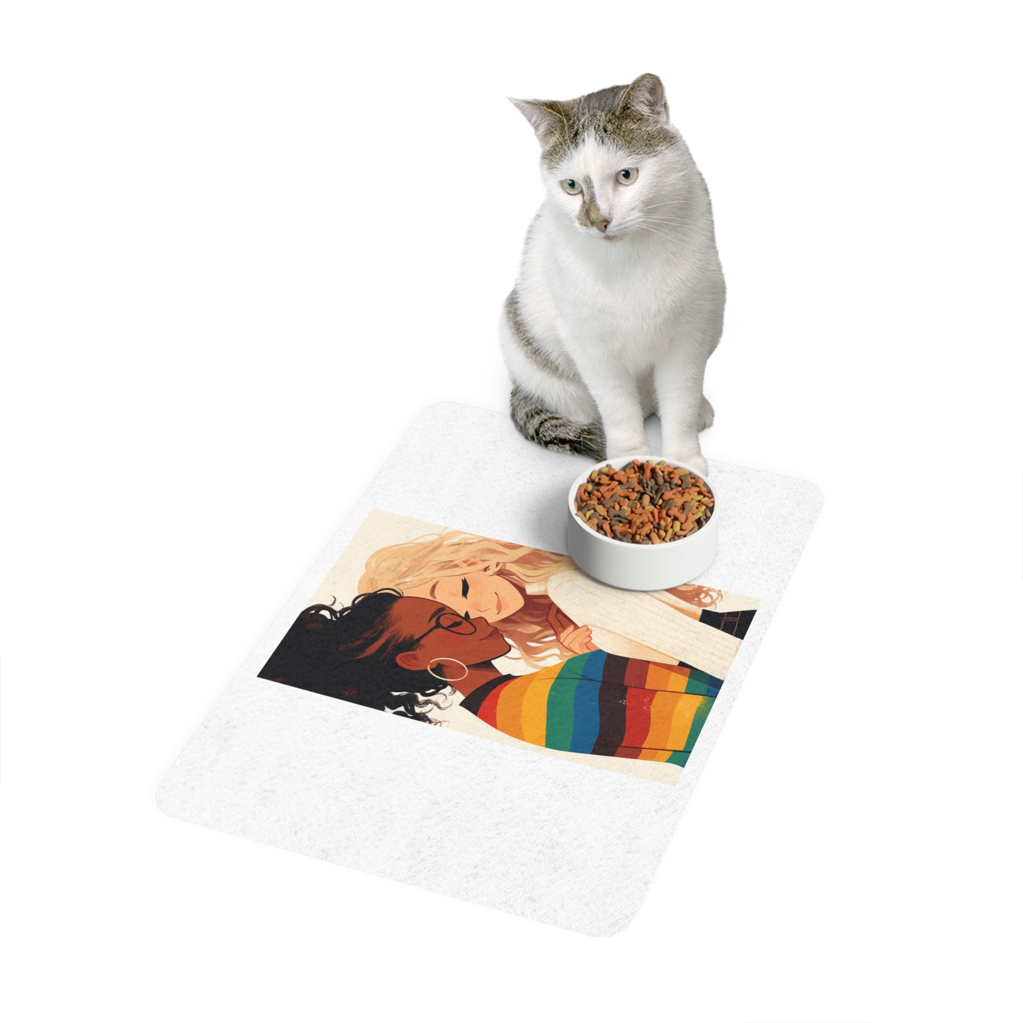 Lesbian Pride Design E09351 Pet Food Mat 12x18 - Image 3