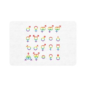 Vector Gender Symbols Sexual Orientation Set Pet Food Mat 12x18