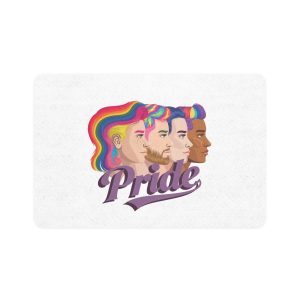 Vector Illustration Four Side Profiles Lgbtq Individuals With Vibrant Hair Colors Pet Food Mat 12x18