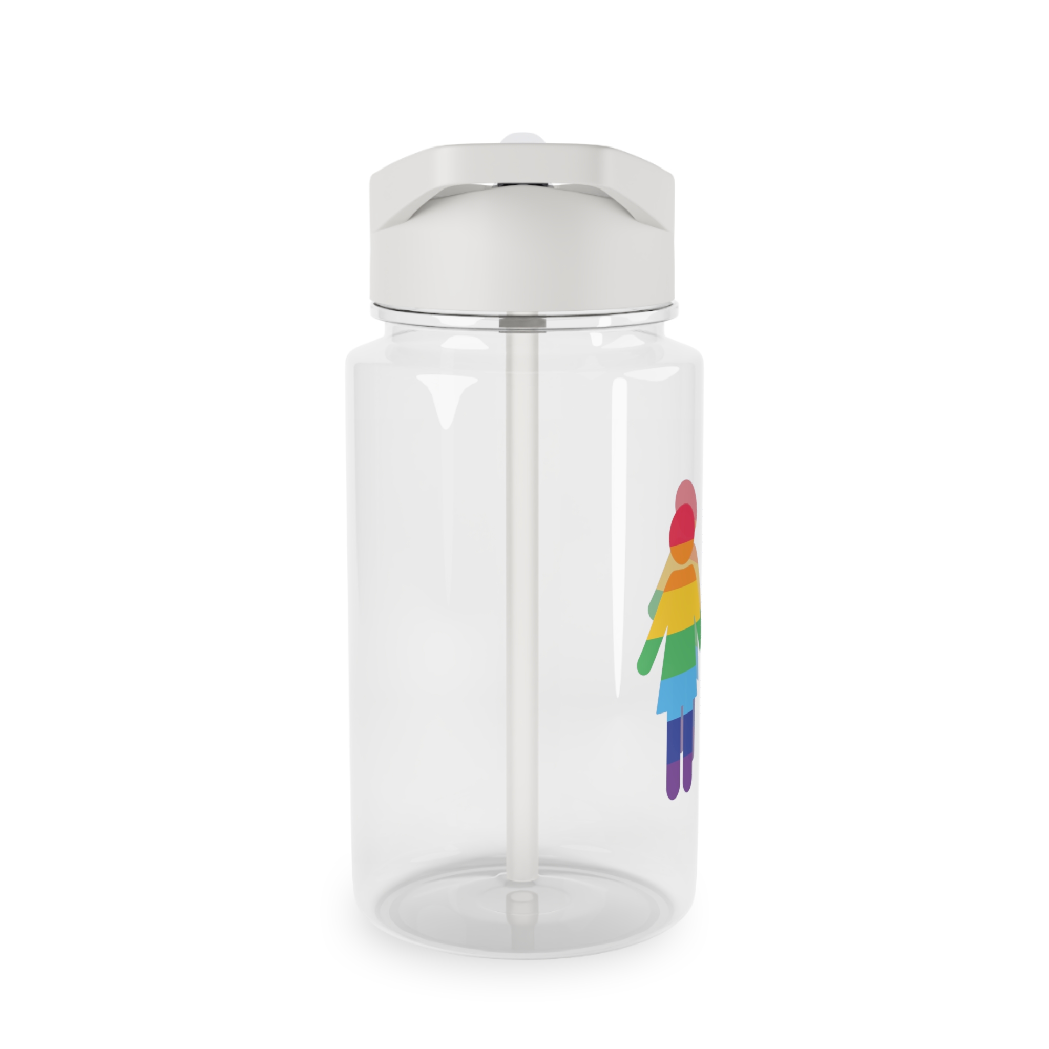 Lgbt Pride Two Lesbians Vector Icon Rainbow Colors Vector Illustration Tritan Water Bottle - Image 4