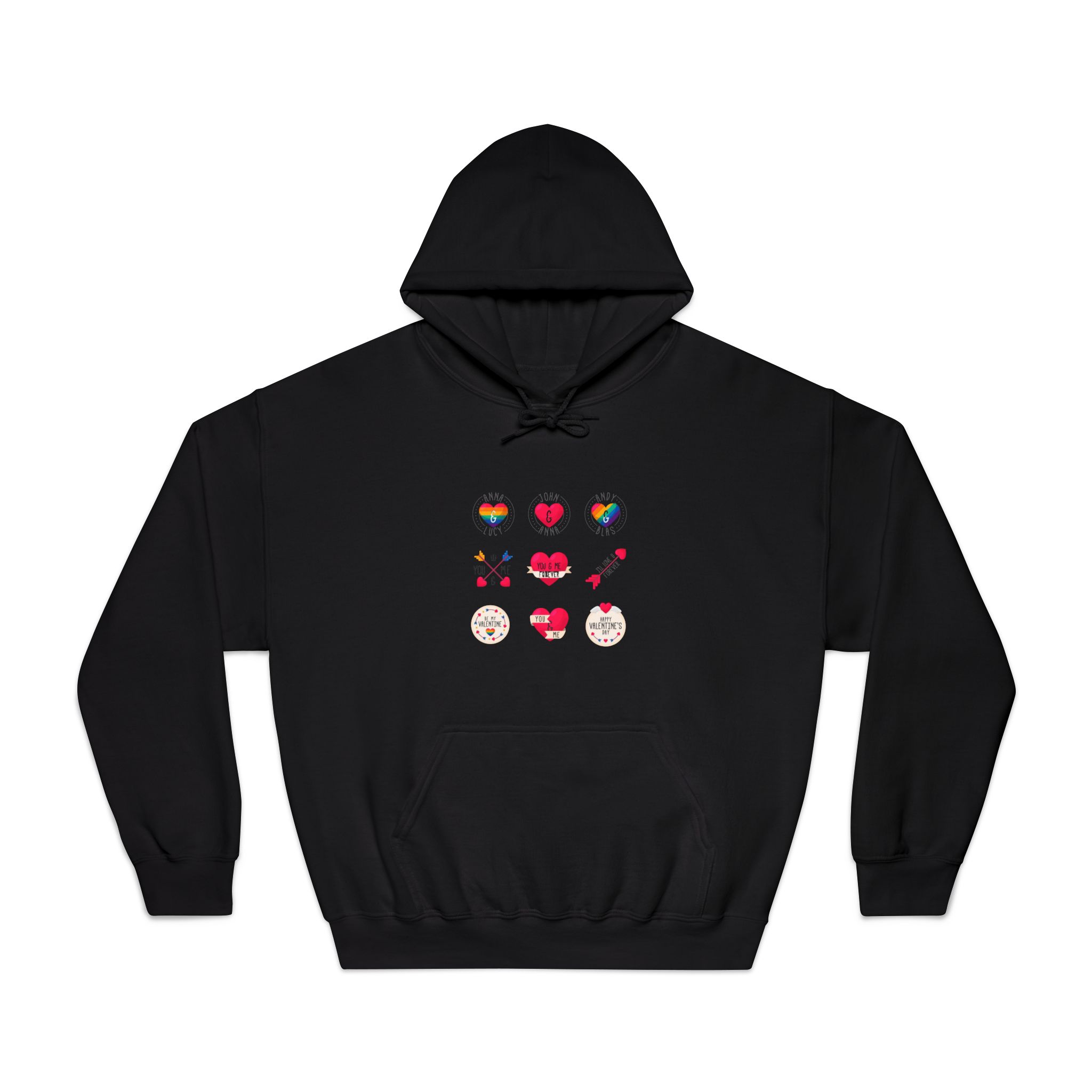 Lgbt Valentine S Day Label Collection Unisex Dryblend Hooded Sweatshirt - Image 9