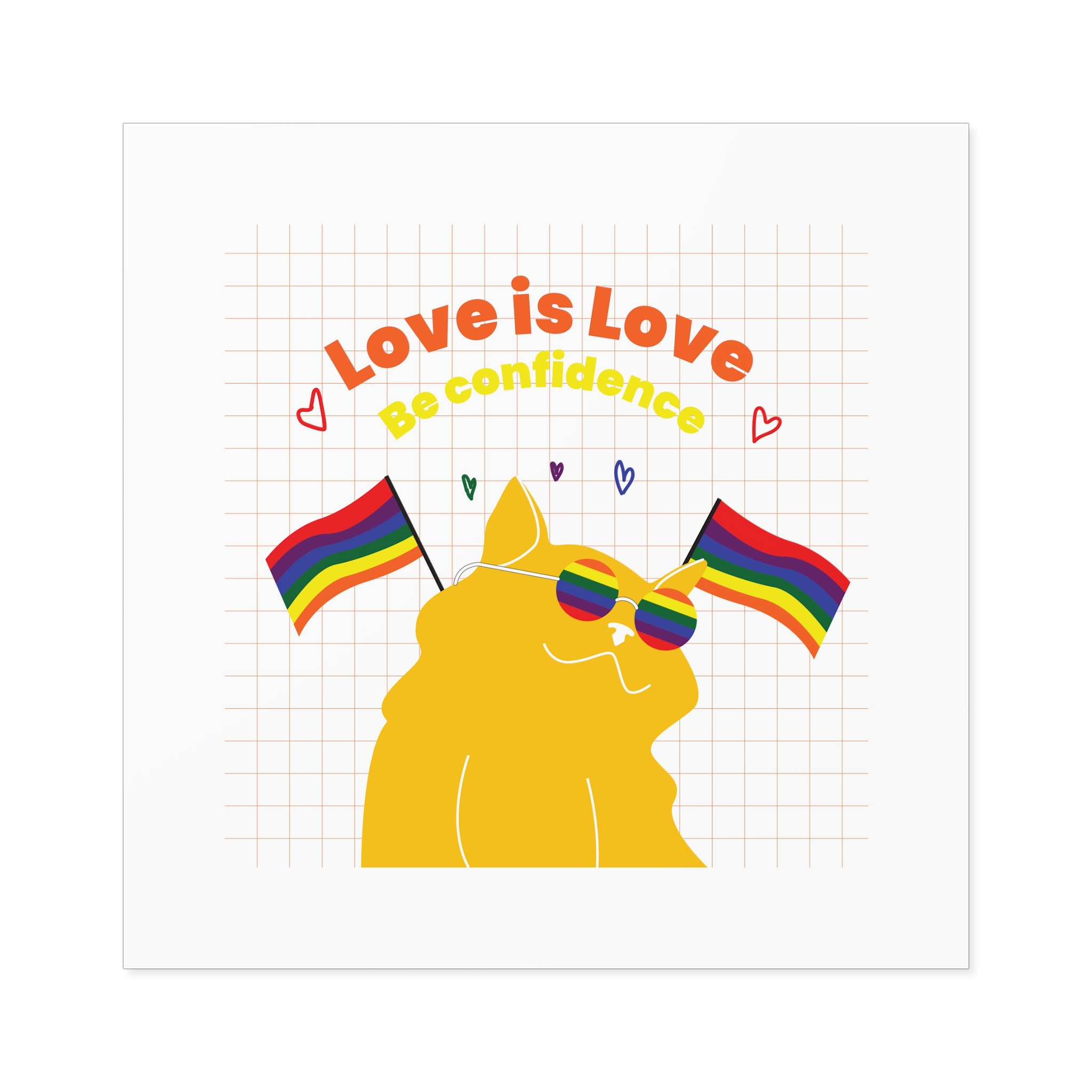 Pride Month Flat Design Illustration Laminate Stickers Square - Image 49