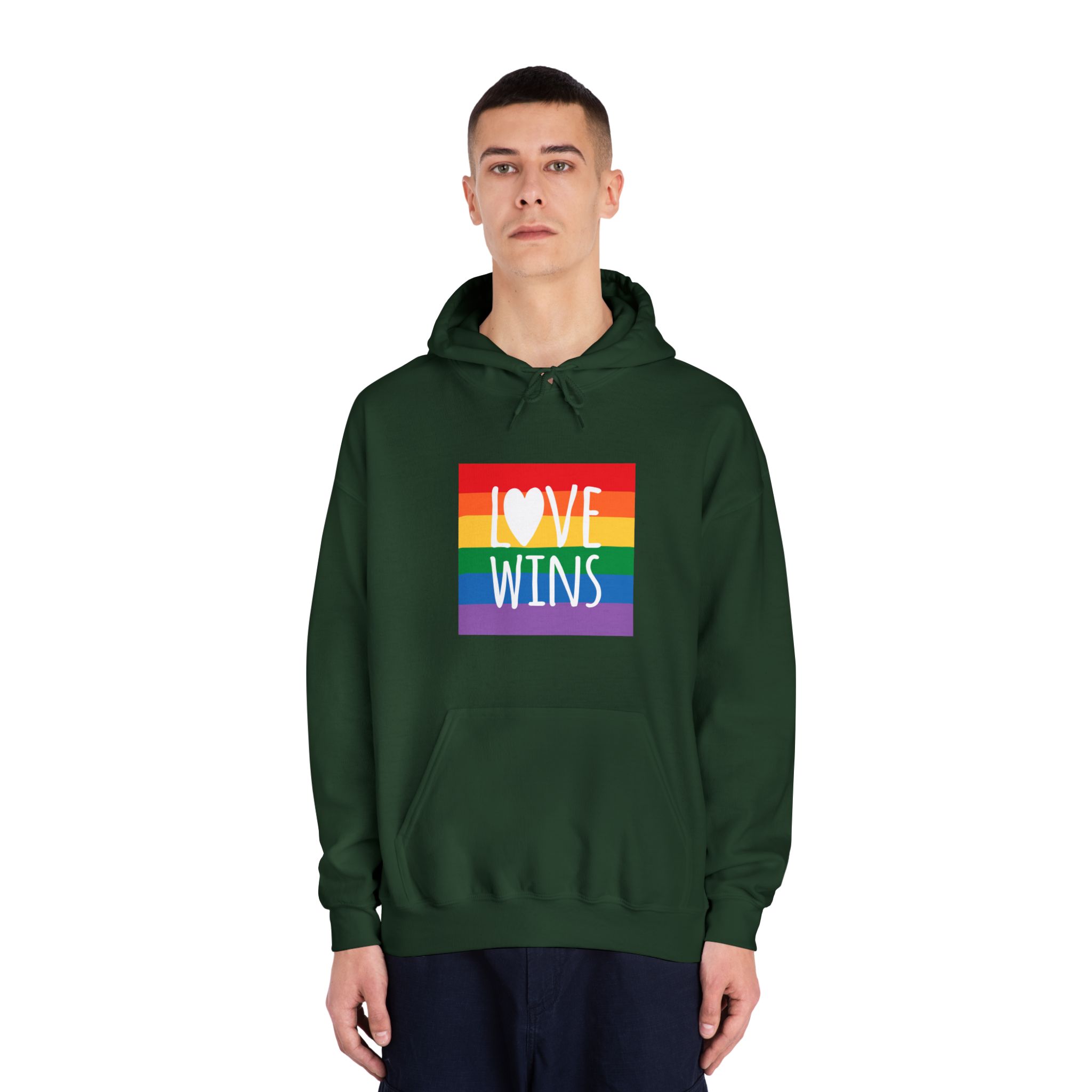 Lovewins Heart Hd 2 Unisex Dryblend Hooded Sweatshirt - Image 23