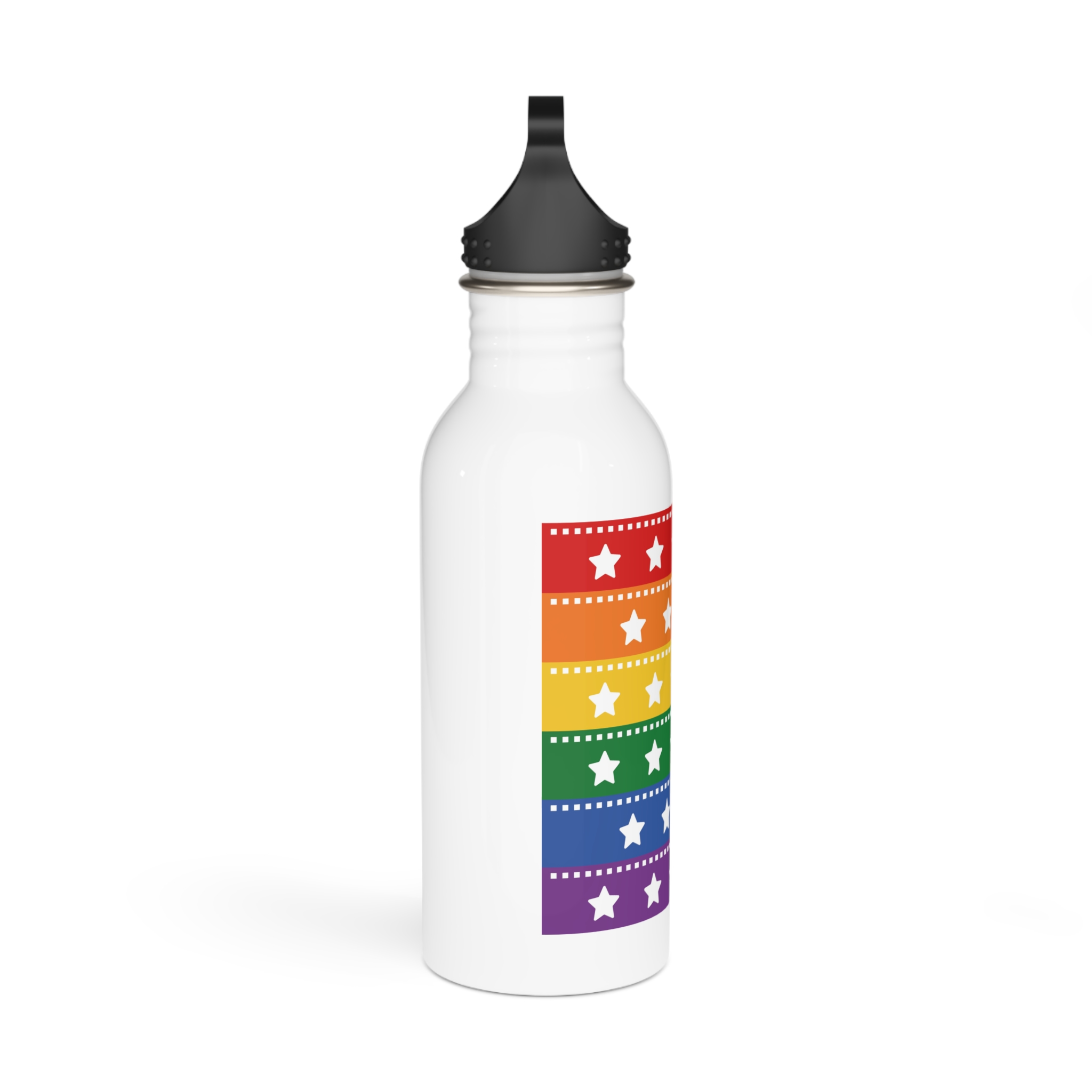 Lgbt Pride Month June Lesbian Gay Bisexual Transgender Lgbtq Flag Rainbow Vector(4) Stainless Steel Water Bottle - Image 2