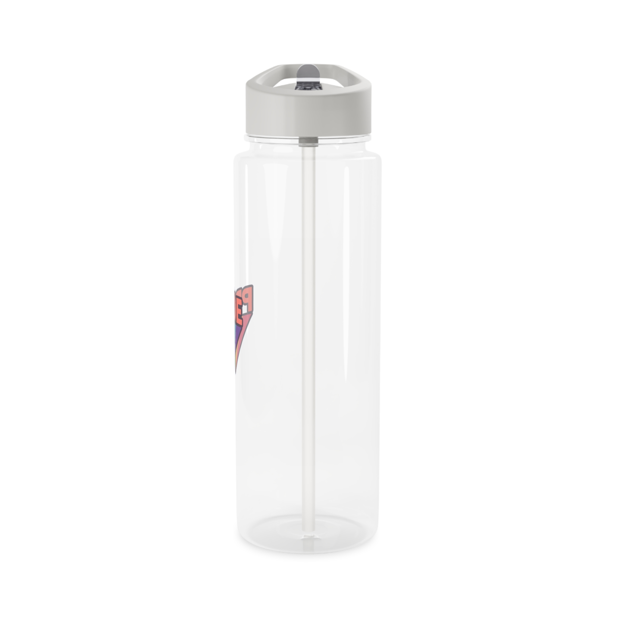 Pride Text With Rainbow Flag Badge Lgbt Symbol Gay Lesbian Bisexual Trans Queer Love Symbol Tritan Water Bottle - Image 7