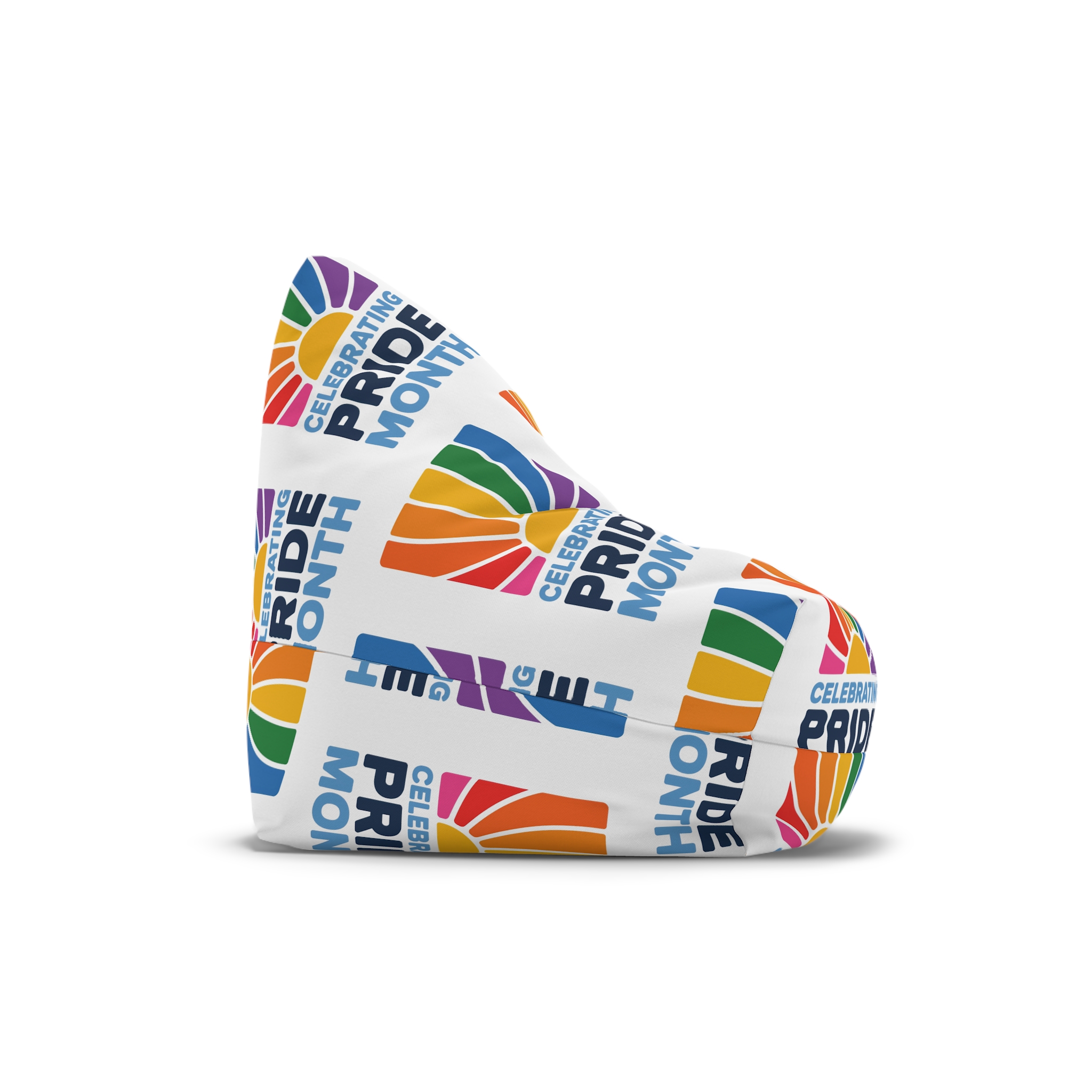 Celebrating Pride Month Colorful Graphic Design Bean Bag Chair Cover - Image 3