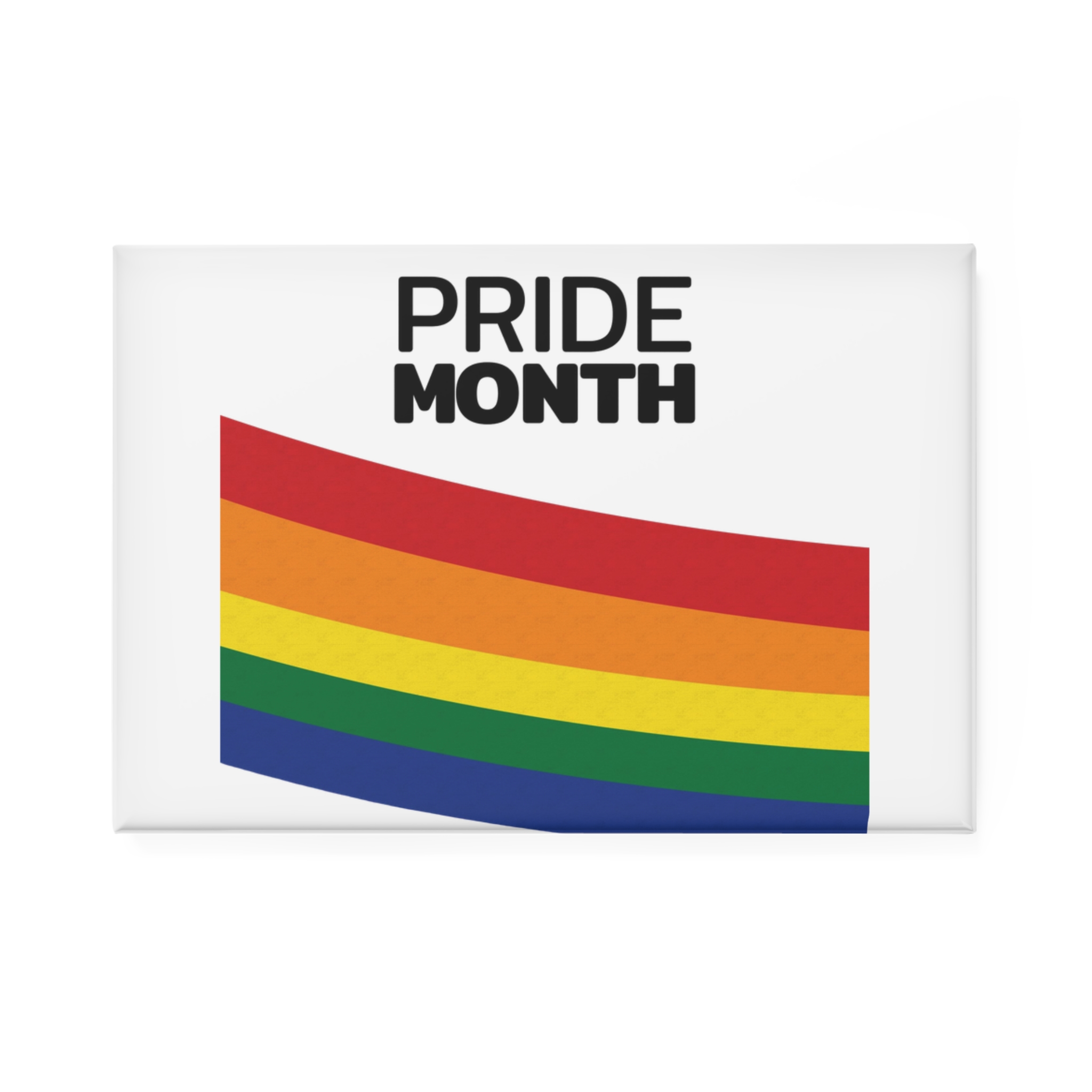 Happy Pride Month Greetings Red Orange Yellow Colourful Background Social Media Design Banner Free Vector Button Magnet Rectangle 1 And 10 Pcs - Image 5