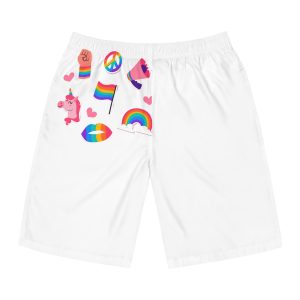 Flat Pride Month Lgbt Elements Collection(2) Mens Board Shorts Aop