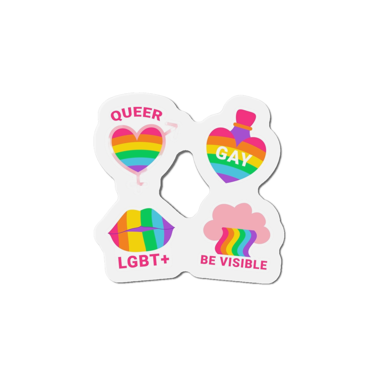Flat Labels Collection Pride Month Celebration (2) Die Cut Magnets - Image 10