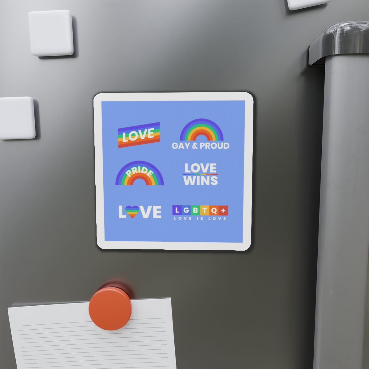 Pride Day Concept Rainbow Labels Die Cut Magnets - Image 11