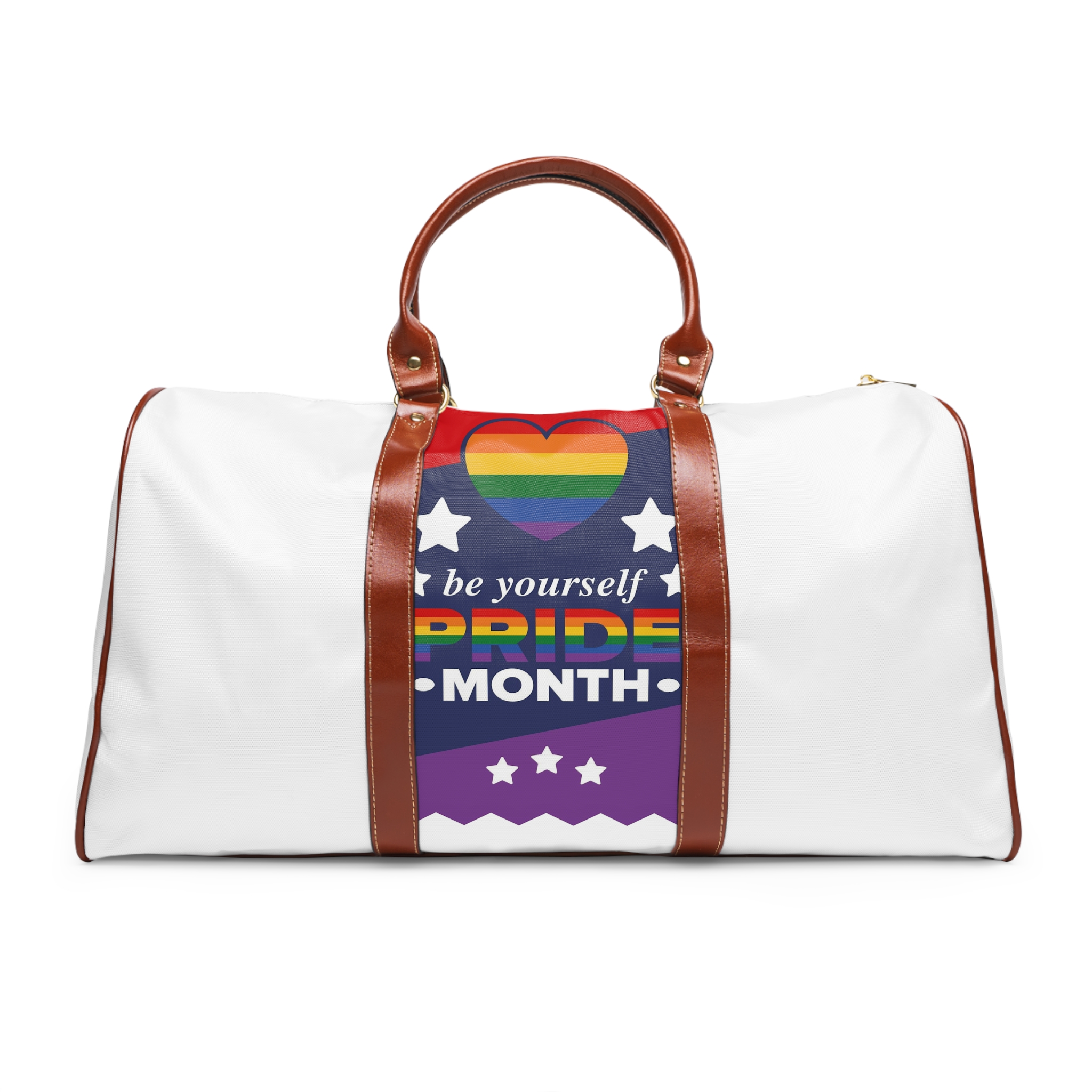 Lgbt Pride Month June Lesbian Gay Bisexual Transgender Love Lgbtq Flag Rainbow Vector Waterproof Travel Bag