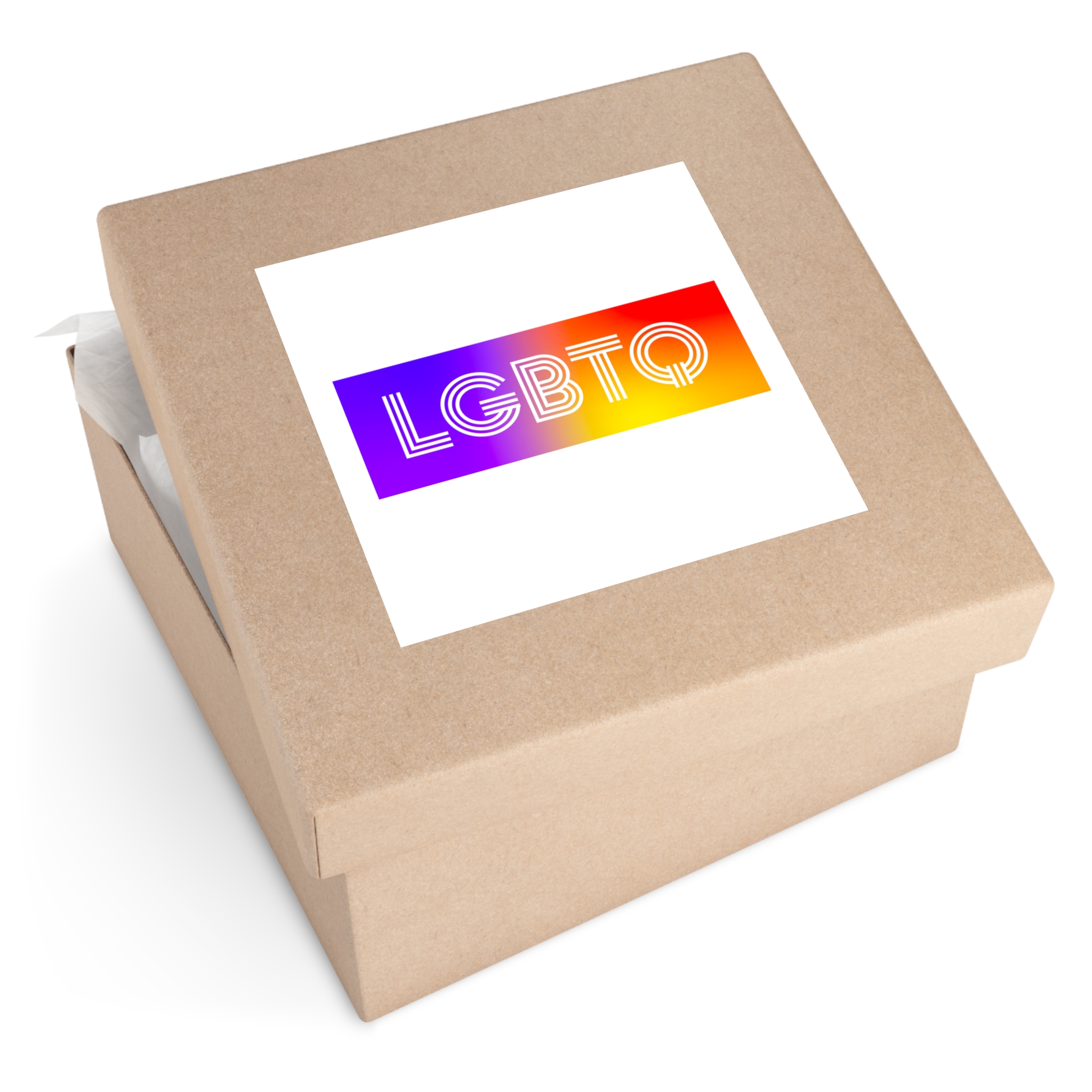 Lgbtq Typography With Rainbow Gradient Background Colorful Vibrant Pride Concept Poster Banner Laminate Stickers Square - Image 59