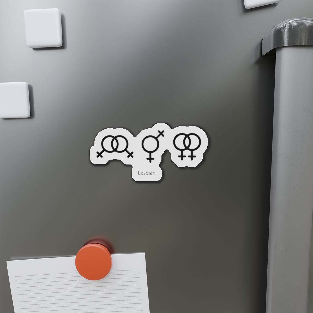 Lesbian Gender Symbols Orientation Signs Vector Illustration Die Cut Magnets - Image 11