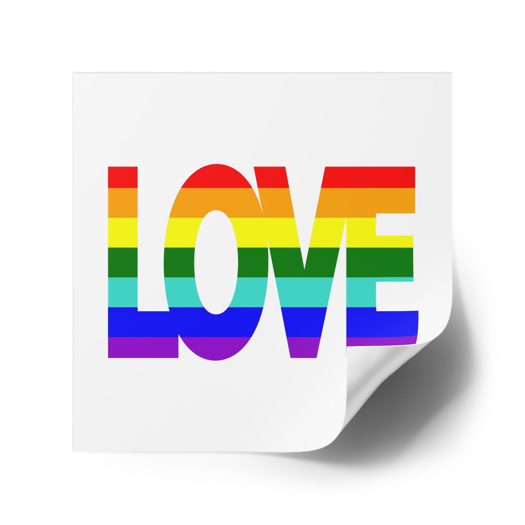 Lgbt Pride Flag Rainbow Flag Background Multicolored Peace Flag Movement Original Colors Symbol Laminate Stickers Square - Image 42