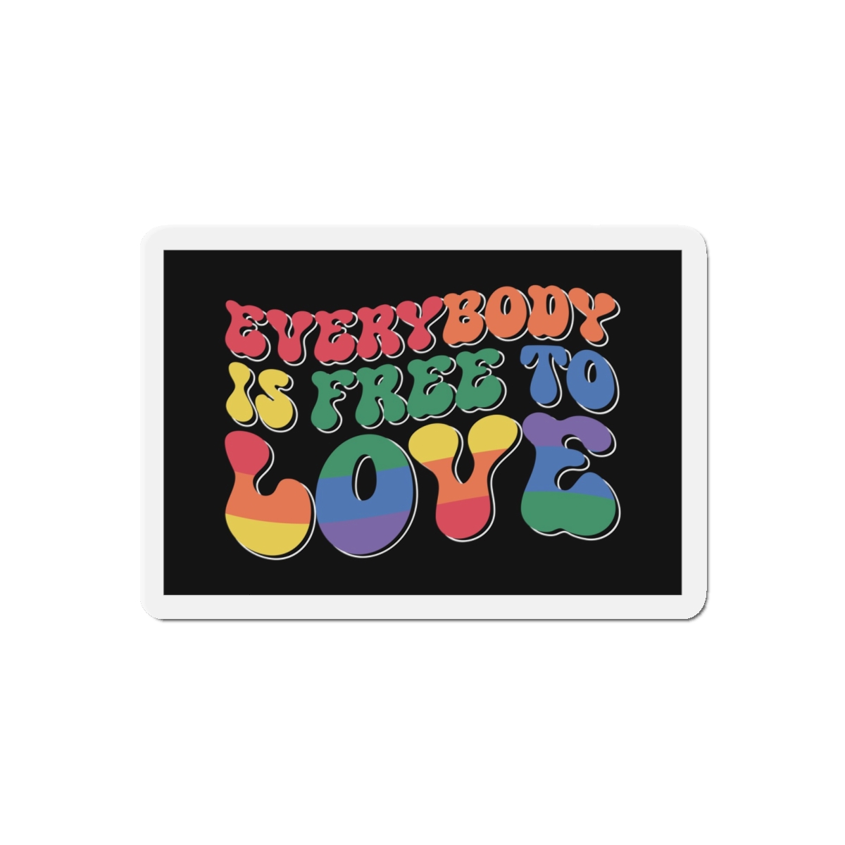 Pride Lgbt Gay Retro Tshirt Design Die Cut Magnets - Image 7