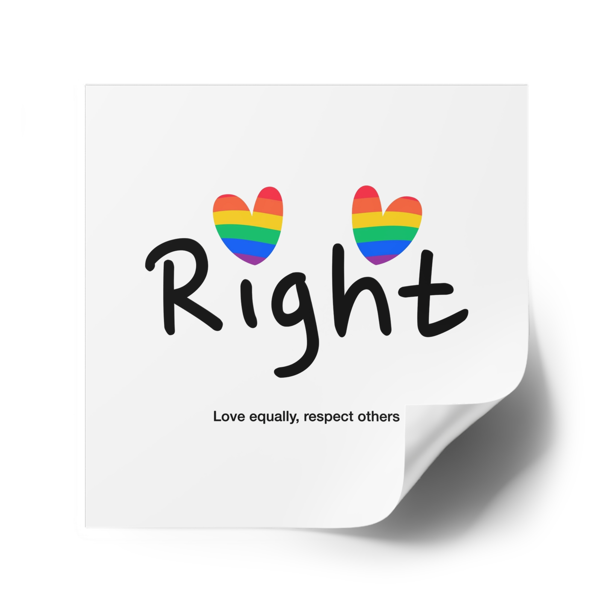 Love Letter Pride Rainbow Lettering Text Writing Pattern Freedom Love Heart Homo Colors Flag Parade(1) Laminate Stickers Square - Image 34