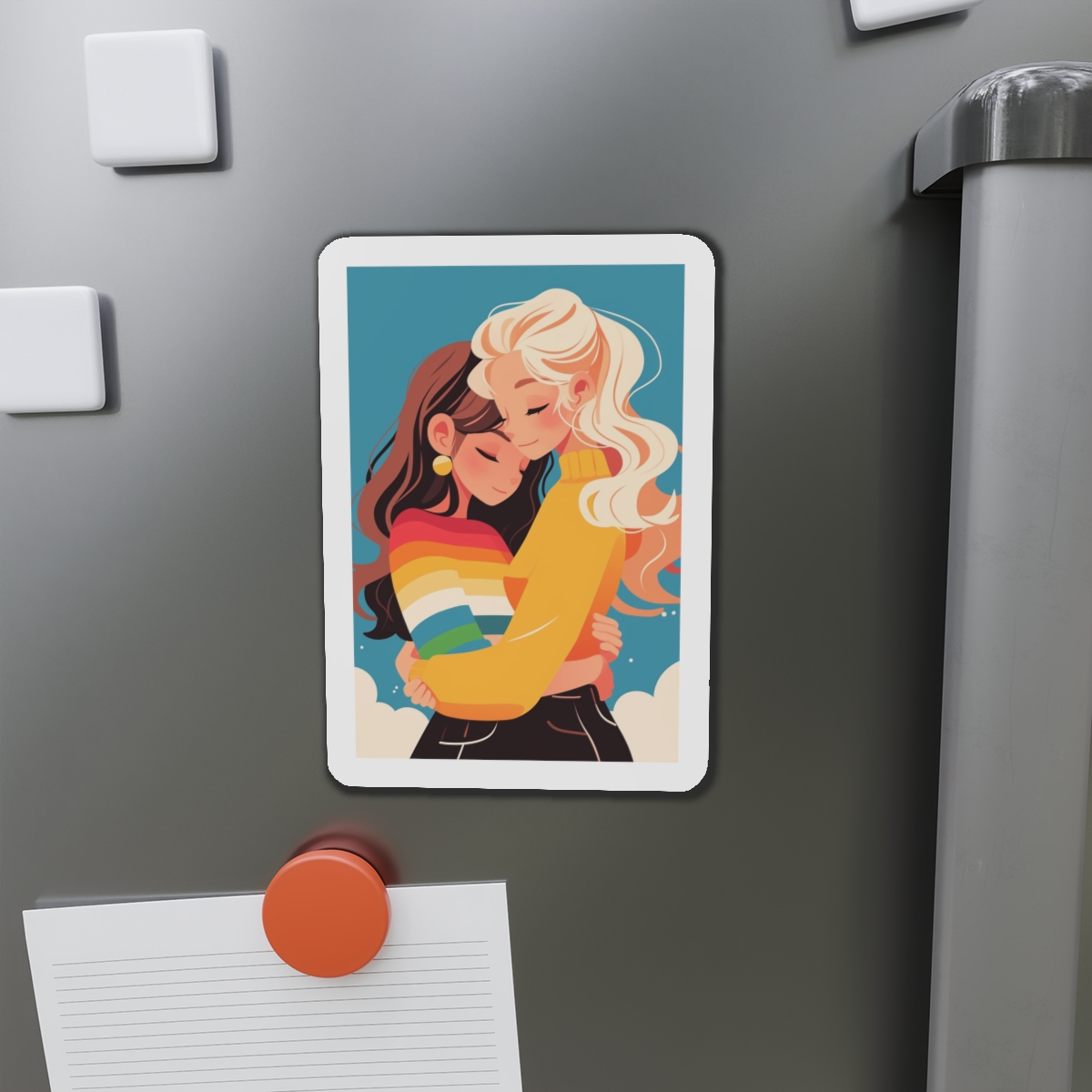 Lesbian Pride Design FE58AA Die Cut Magnets - Image 14
