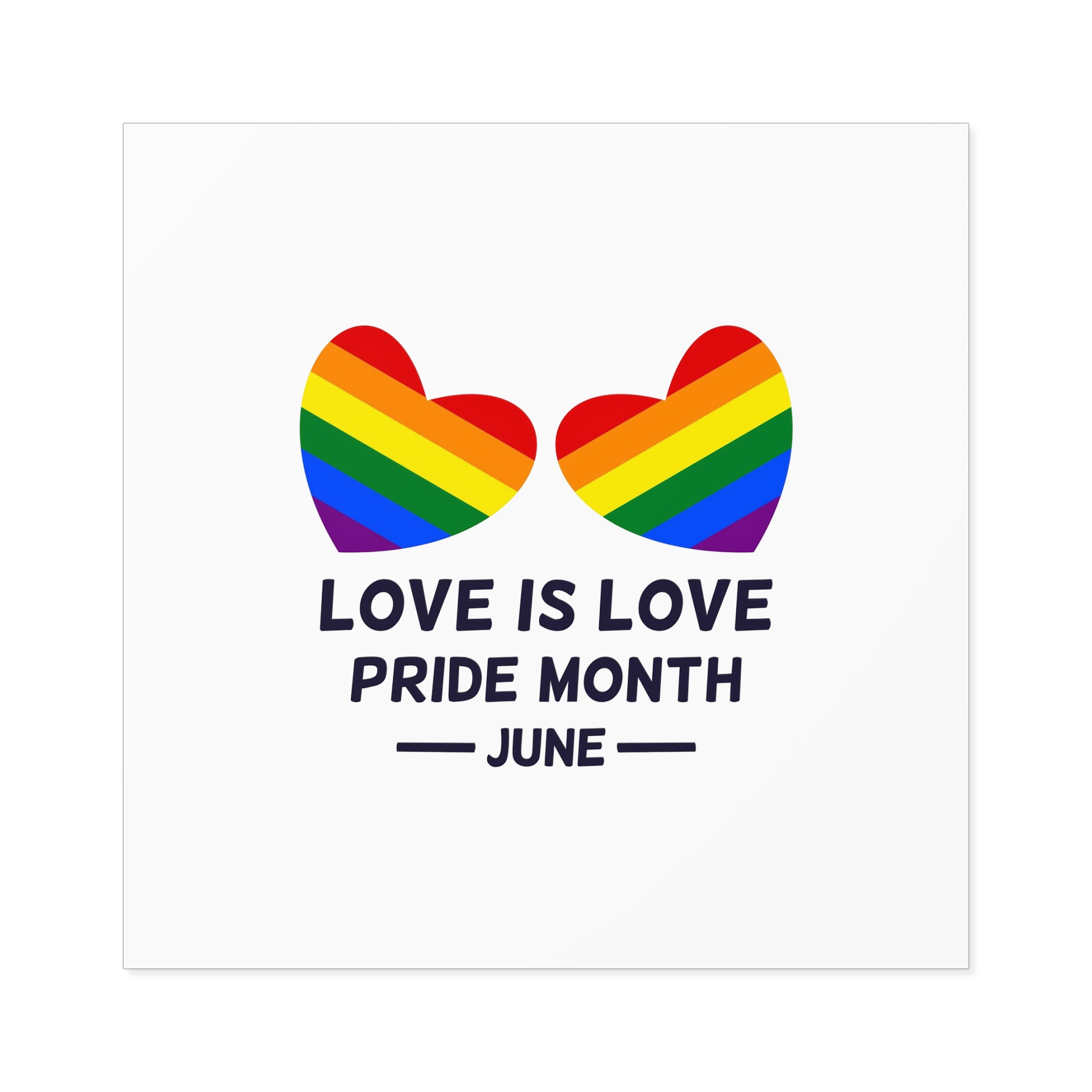 Lgbtq Pride Month June Every Year Rainbow Sign Pride Community Design Banner Poster Card Background Template Laminate Stickers Square - Image 57