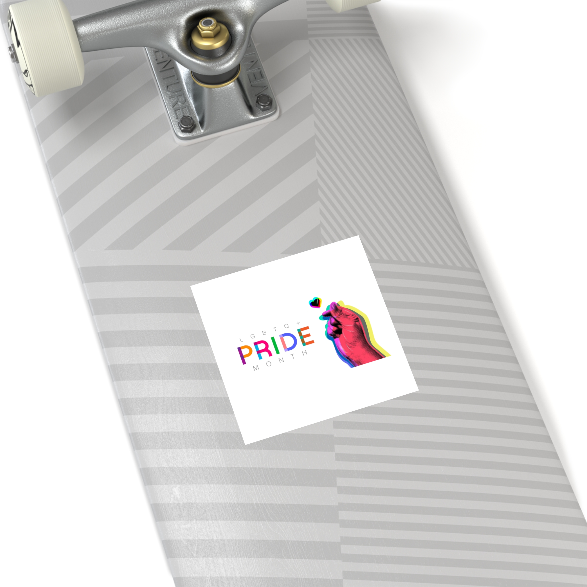 Pride Month Lgbtq Banner Gay Pride Month Rainbow Color Flat Design Hand Together Love Sign Typography Laminate Stickers Square - Image 28