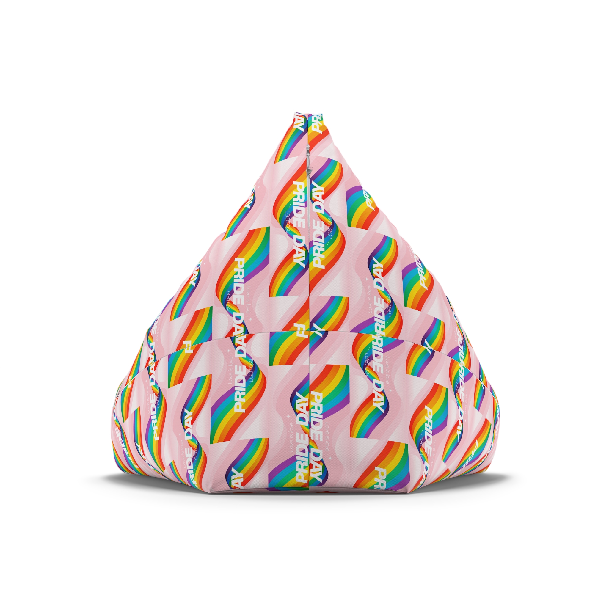 Happy Pride Month Background Vector Lgbtq Community Symbol With Rainbow Pride Flag Heart Design Cele Bean Bag Chair Cover - Image 6
