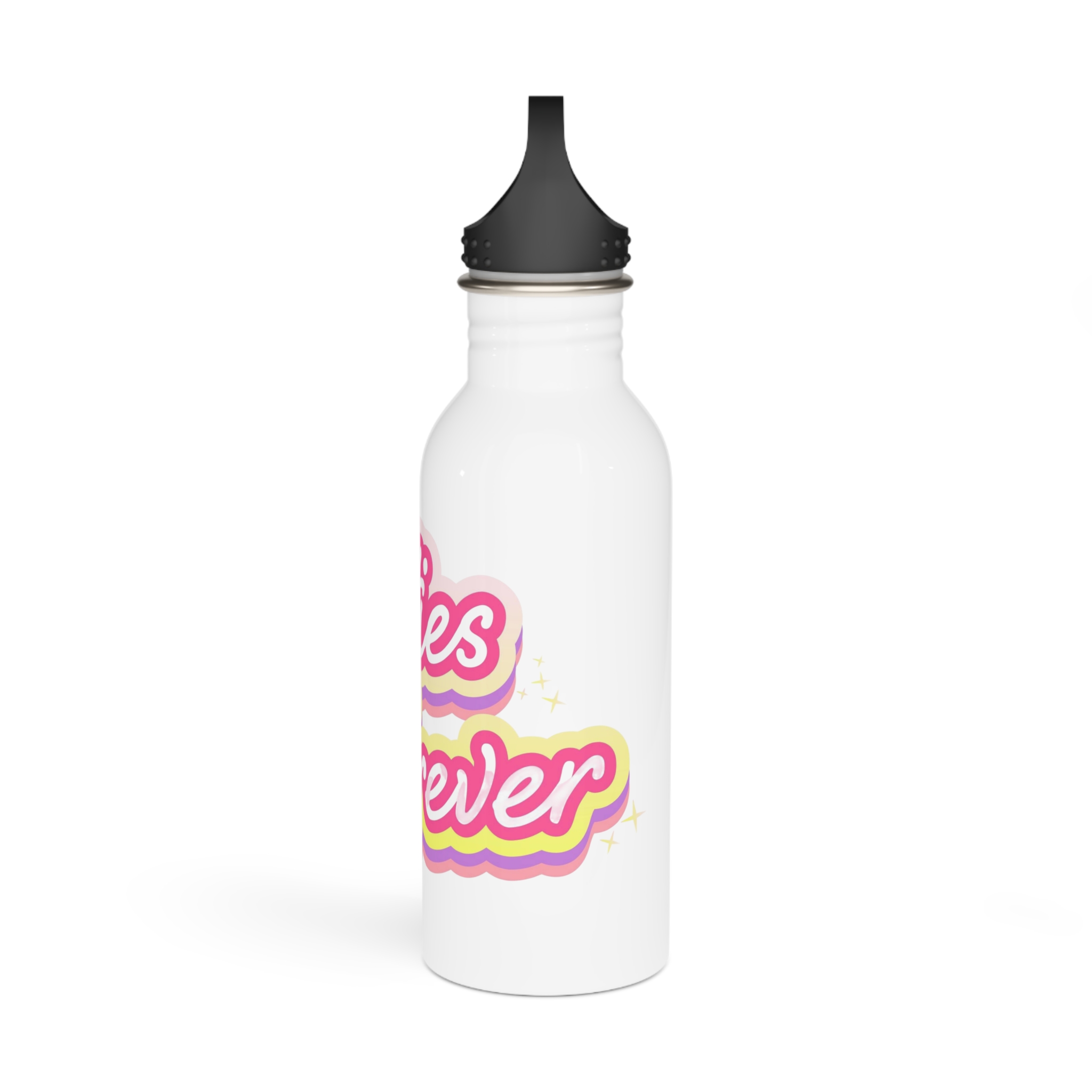 Pink Besties Forever Lettering Logo Stainless Steel Water Bottle - Image 4