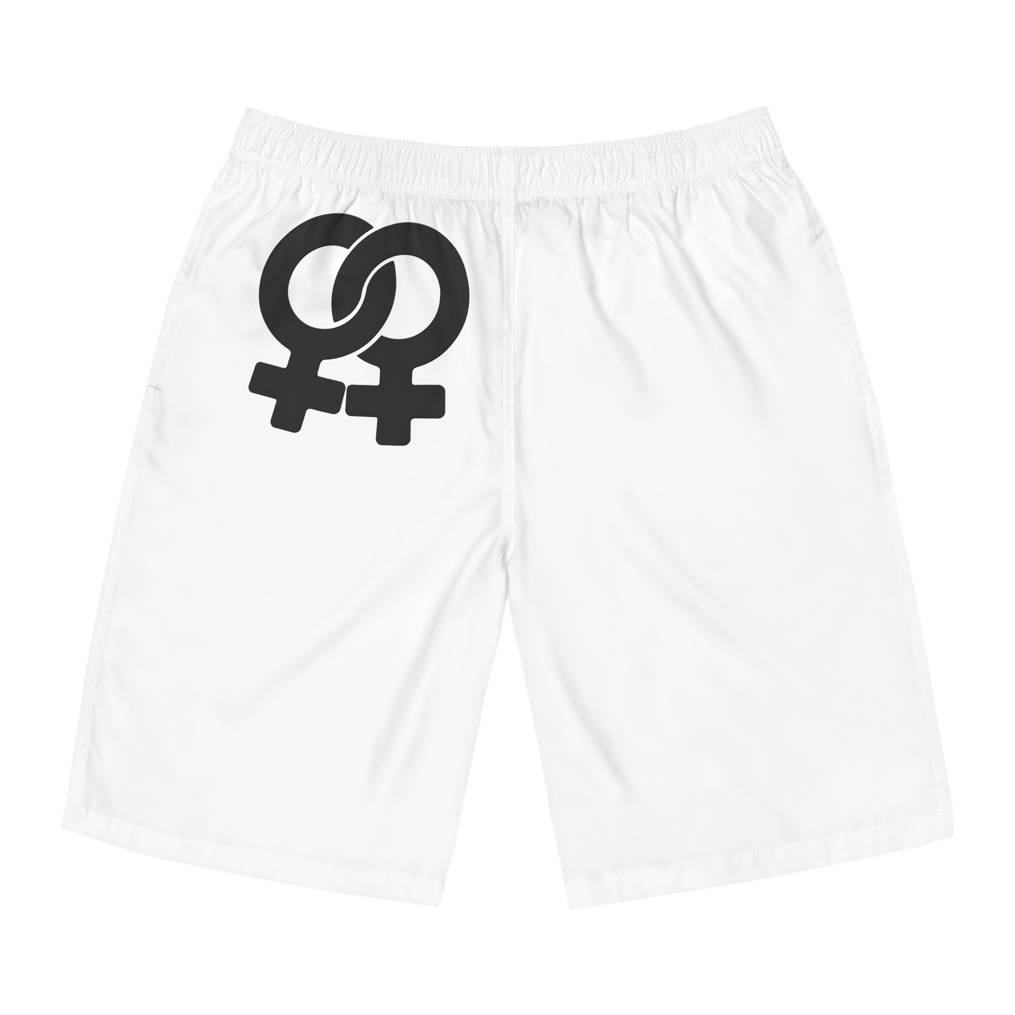 Silhouette Female Homosexual Venus Symbol Gender Pictogram Vector Illustration Mens Board Shorts Aop