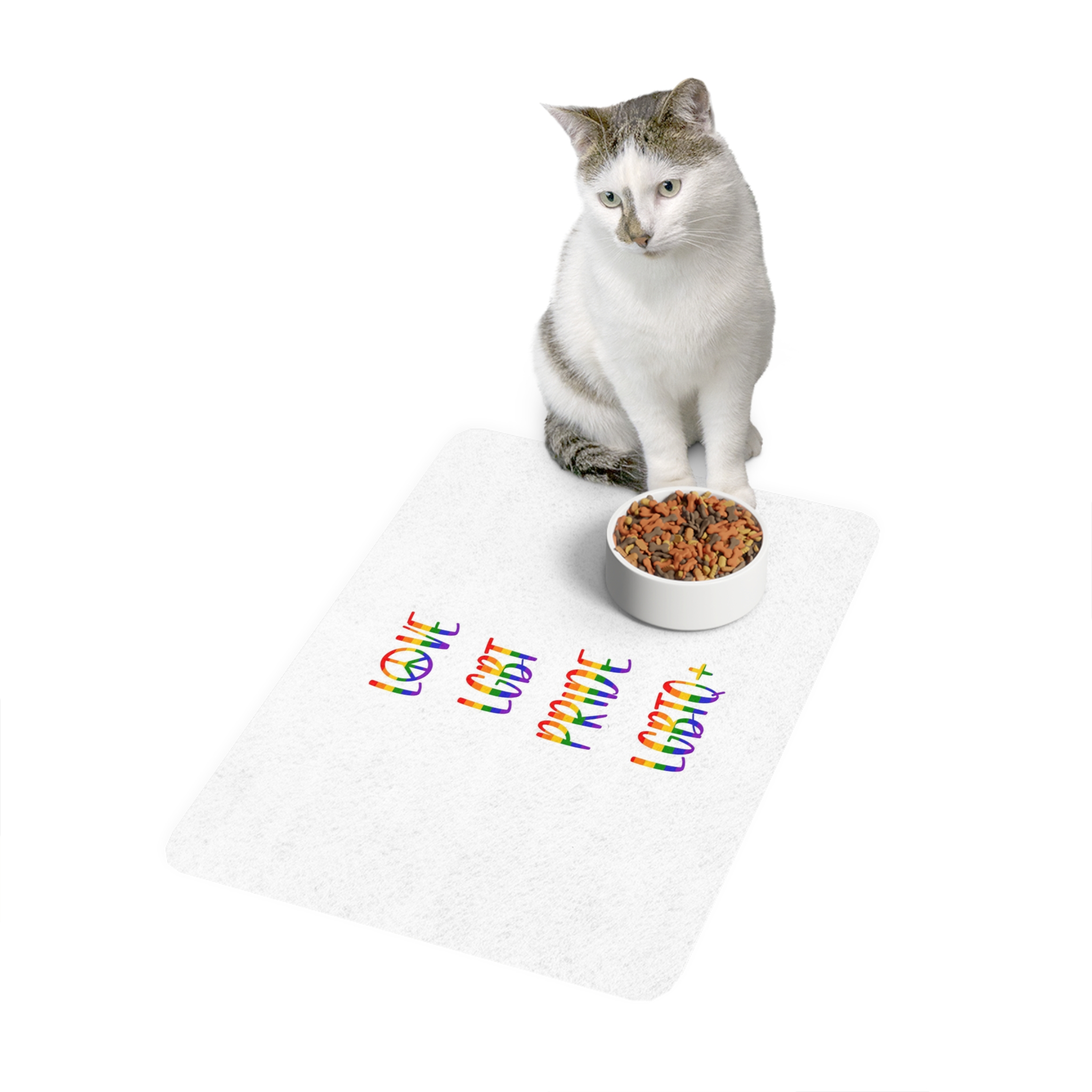 Lgbt Pride Month June Poster Card Banner Background Vector Illustration Pet Food Mat 12x18 - Image 3