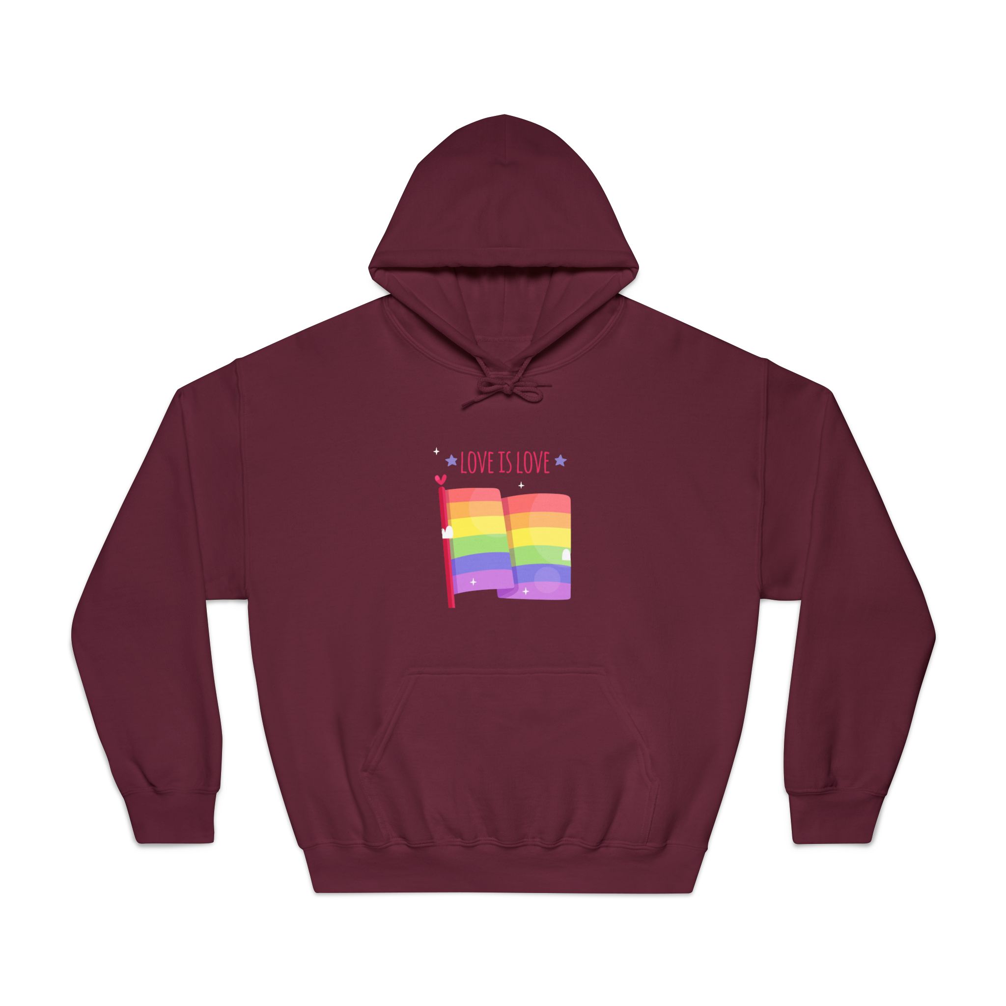 Pride Day Flag With Love Unisex Dryblend Hooded Sweatshirt - Image 17