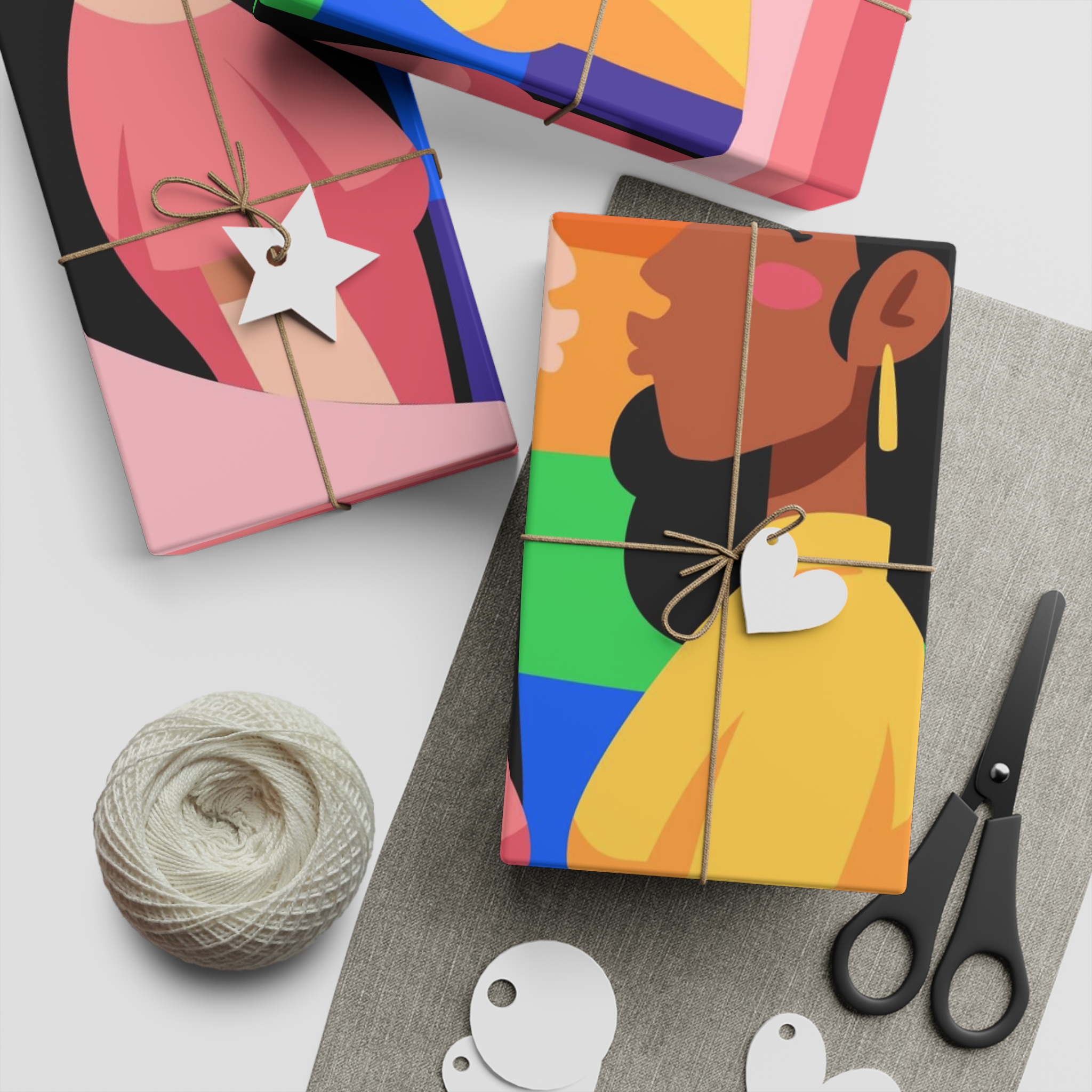 Lesbian Pride Design 2D6E24 Gift Wrapping Paper Sheets 1pc - Image 5
