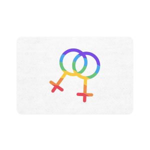 Gay Symbol Lgbtq Pride Colors Vector Illustration Pet Food Mat 12x18