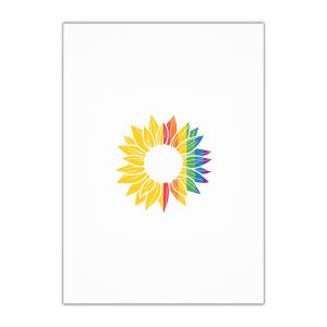 Sunflower Pride Gay Rainbow Tshirt Design Gift Wrapping Paper Sheets 1pc