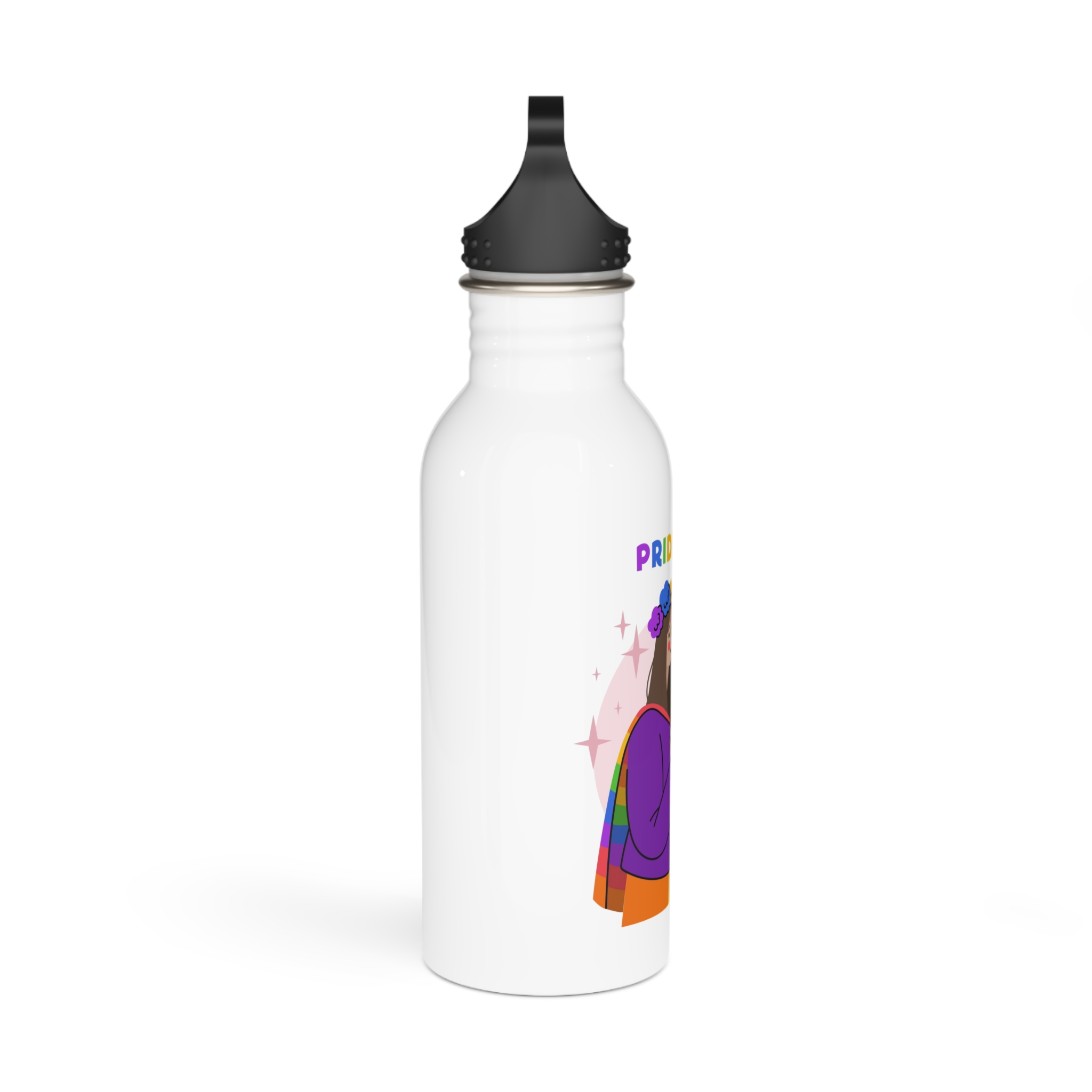 Hand Drawn Pride Day Illustration Stainless Steel Water Bottle - Image 2