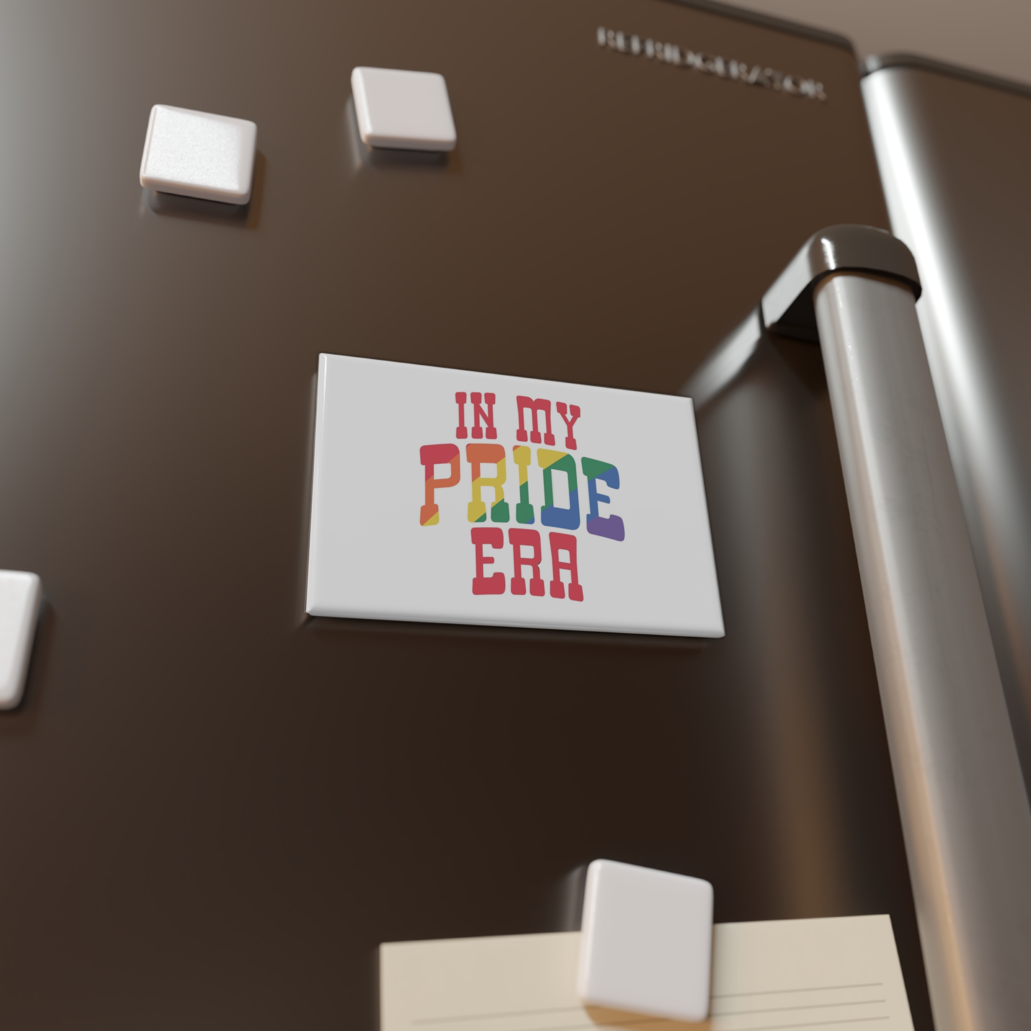 Black Shirt With Words My Rainbow Button Magnet Rectangle 1 And 10 Pcs - Image 4