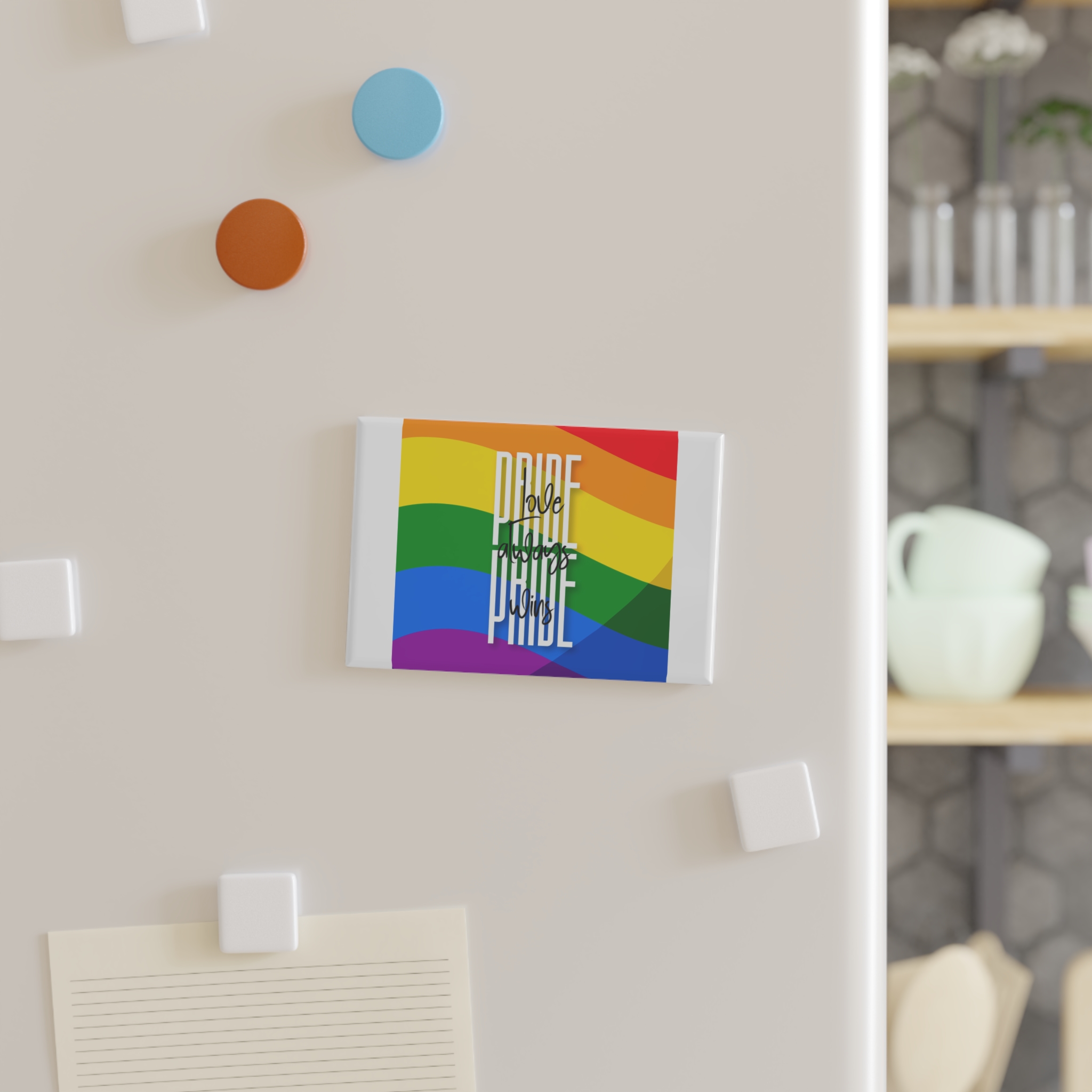 Pride Design 2 Button Magnet Rectangle 1 And 10 Pcs - Image 3