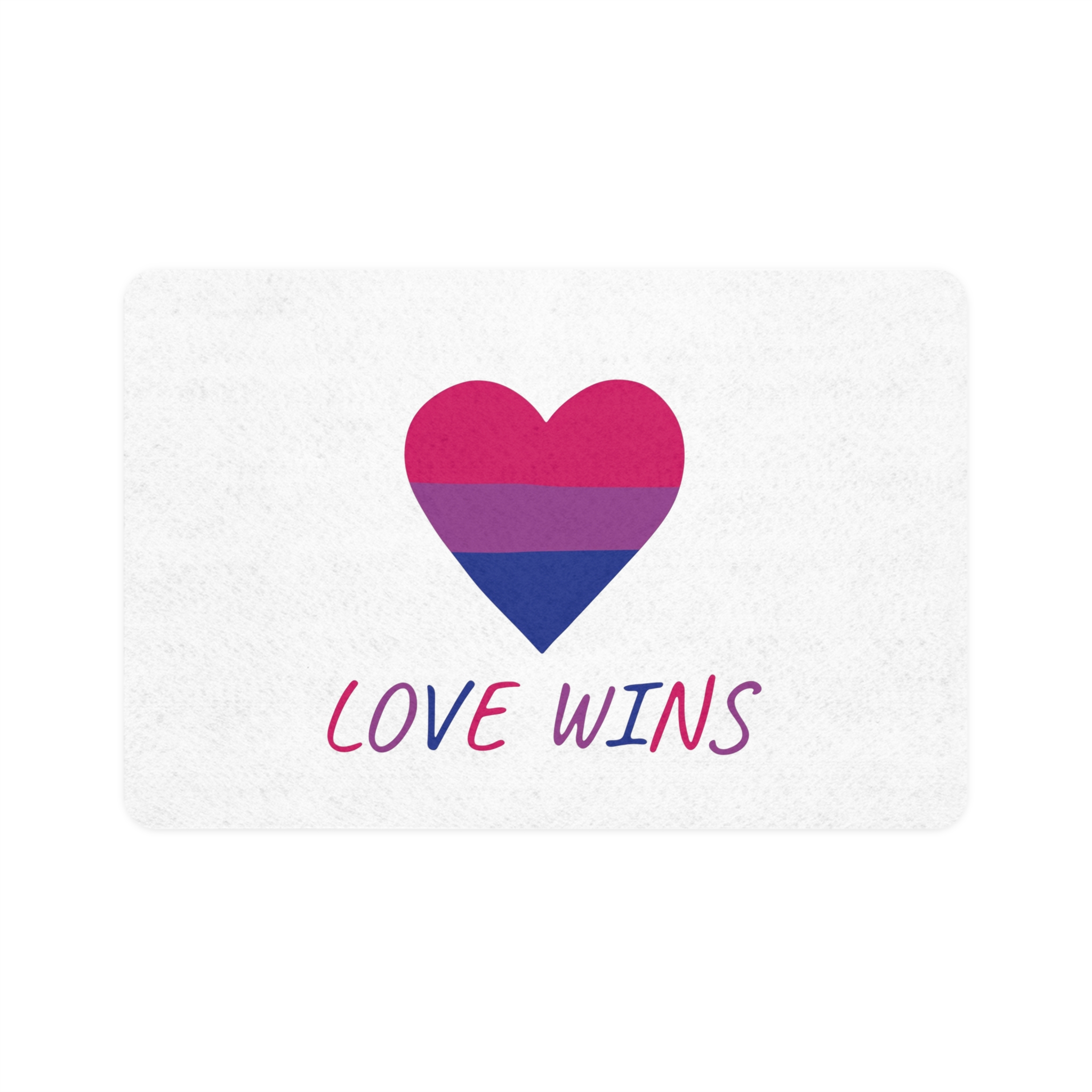 Colorful Heart Shape Bisexual Pride Flag Happy Pride Day Lgbtqia Community Pride Month Vector Hand Drawn Doodle Posters Stickers Logo Cards Pet Food Mat 12x18