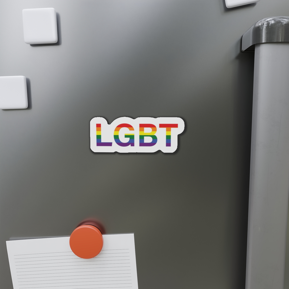 Lgbt Word Text Letter Rainbow Color Flag Isolated White Background Vector Illustration(1) Die Cut Magnets - Image 11