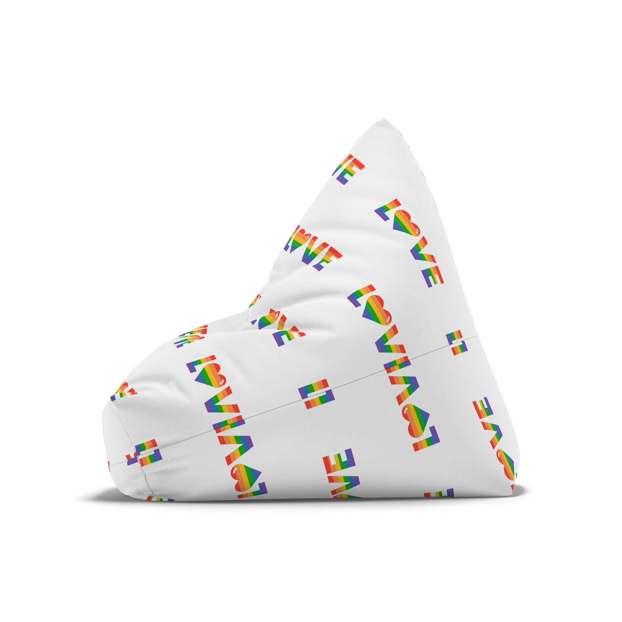 Vector Flat Pride Month Labels White Bean Bag Chair Cover - Image 8
