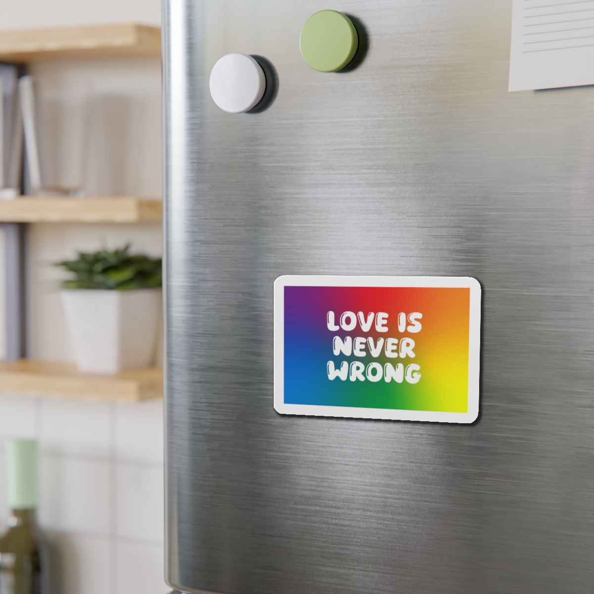 Horizontal Pride Month Vector Background Rainbow Colors Quote Typography Poster Banner Die Cut Magnets - Image 9