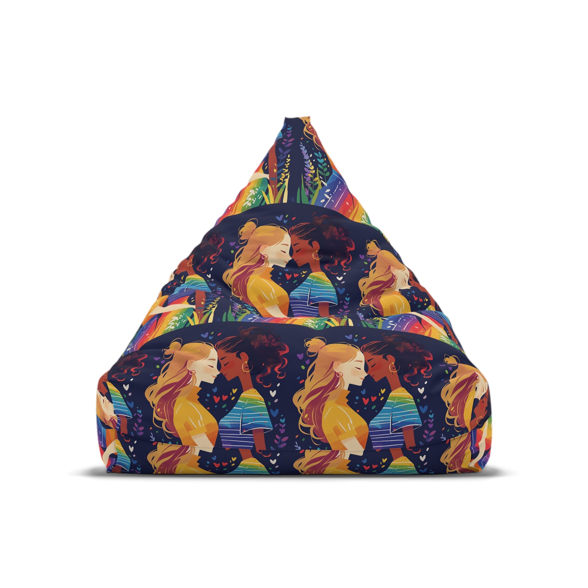 Lesbian Pride Design 4C2A5F Bean Bag Chair Cover - Image 5