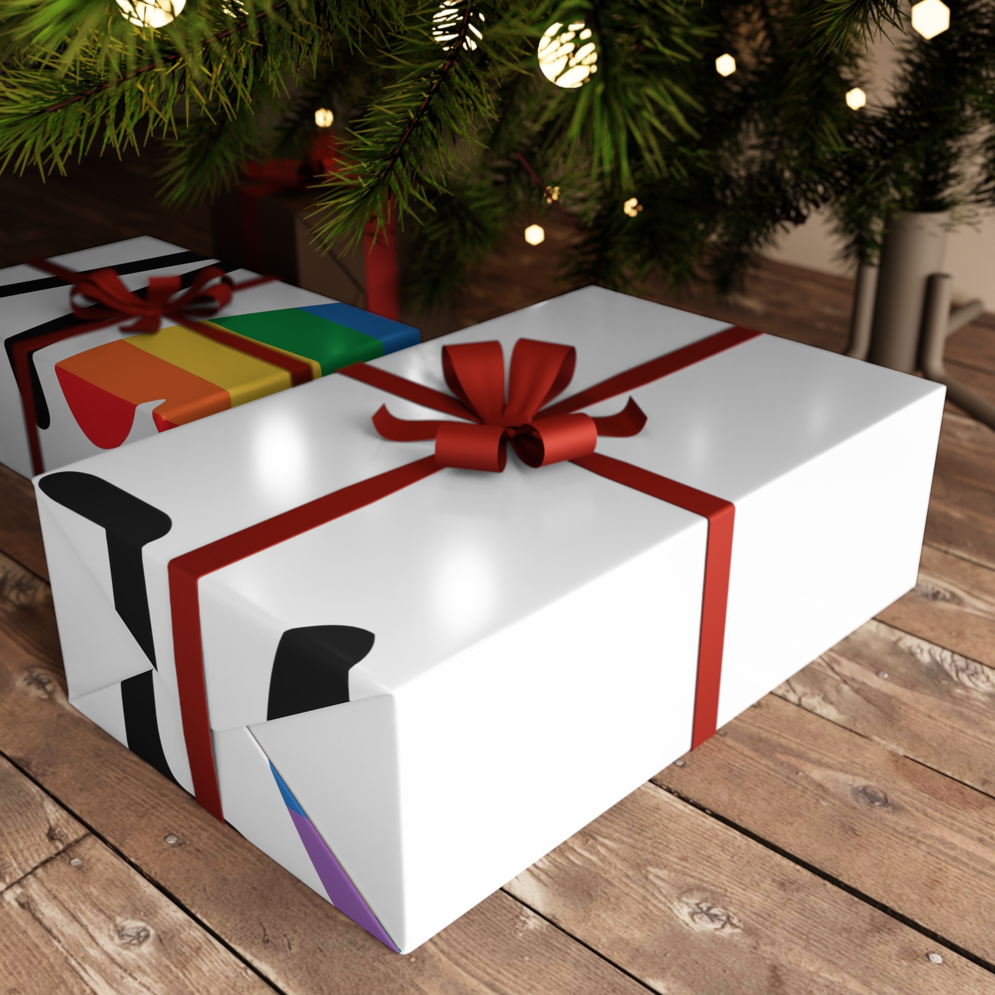 Hand Drawn Love Lgbt Pride Lettering With Rainbow Flag Heart Gift Wrapping Paper Sheets 1pc - Image 3