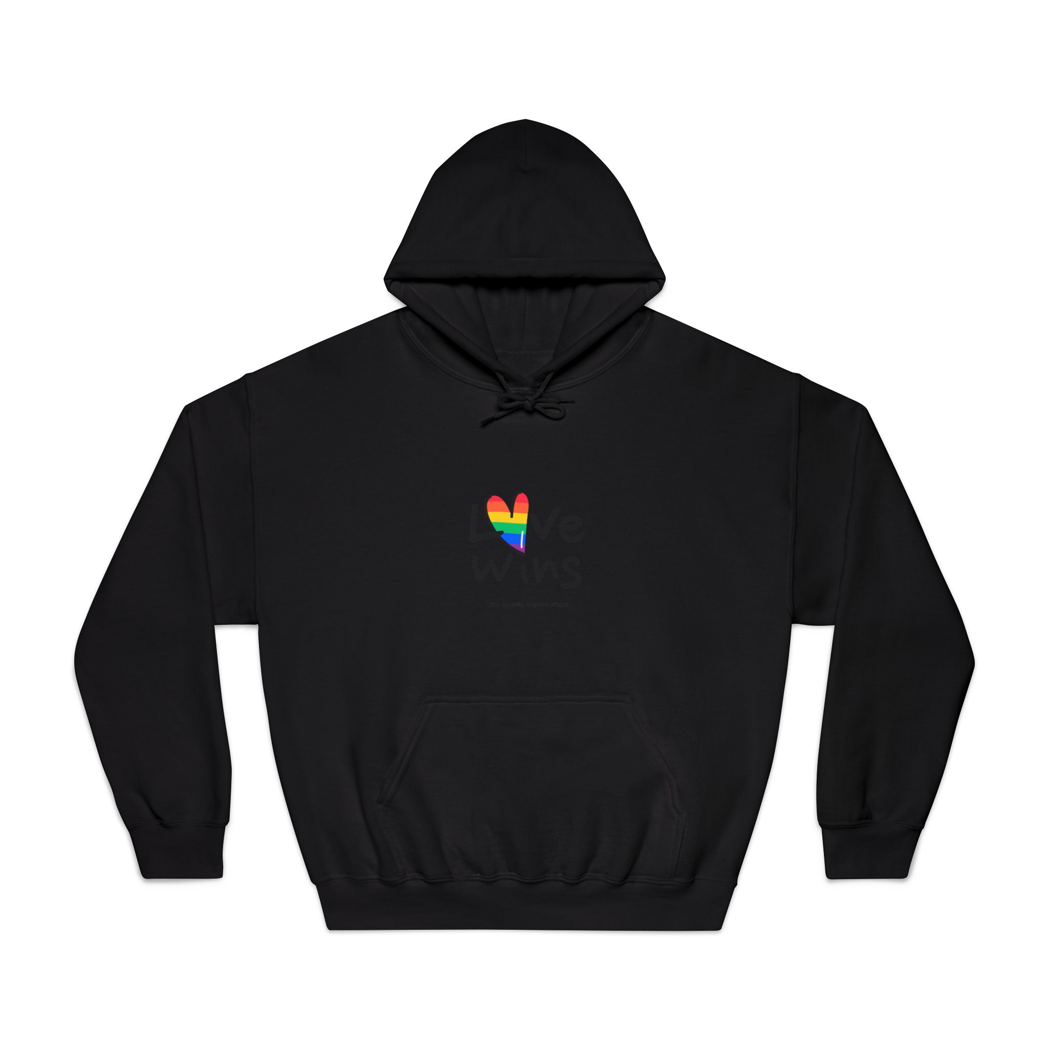 Love Letter Pride Rainbow Lettering Text Writing Pattern Freedom Love Heart Homo Colors Flag Parade(2) (1) Unisex Dryblend Hooded Sweatshirt - Image 9