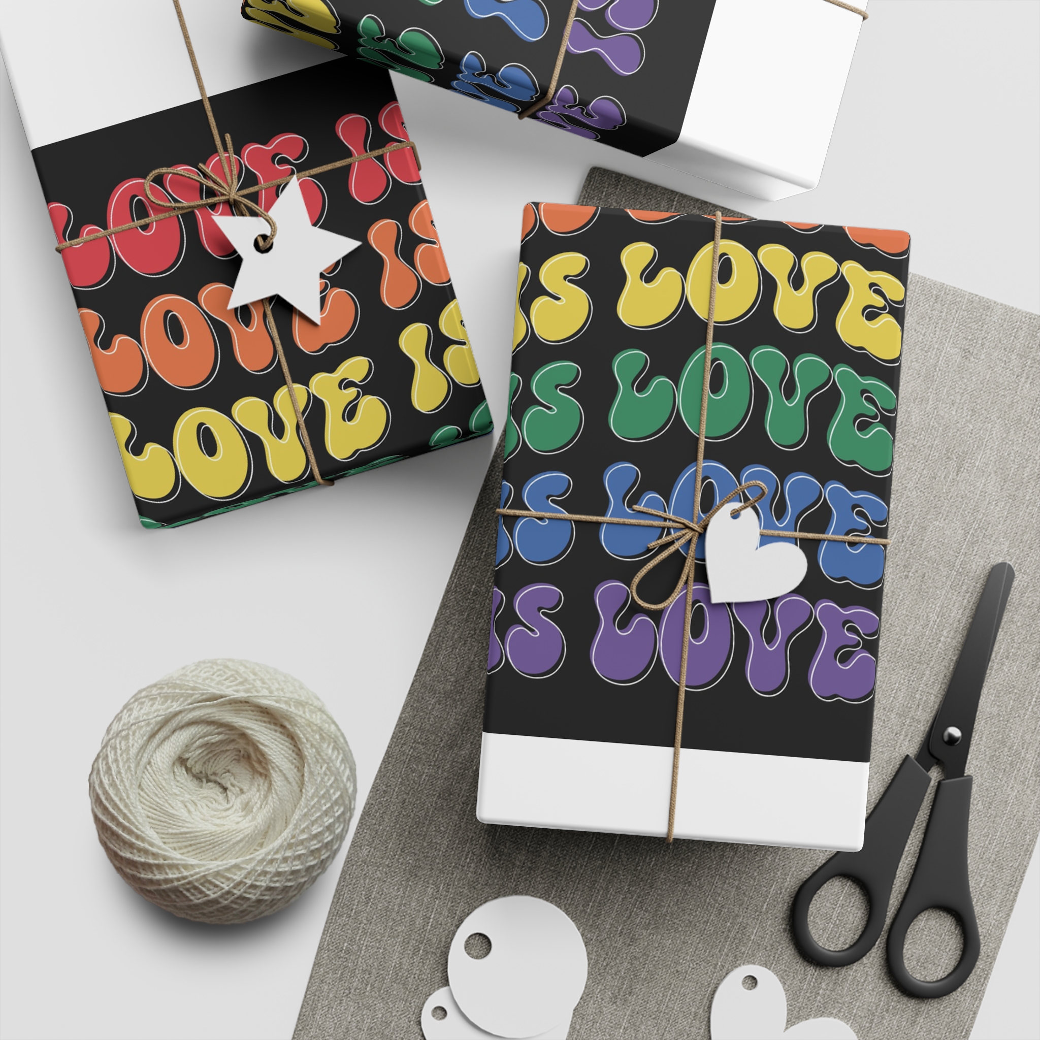 Pride Lgbtq Gay Typography Vector Tshirt Design(8) Gift Wrapping Paper Sheets 1pc - Image 2