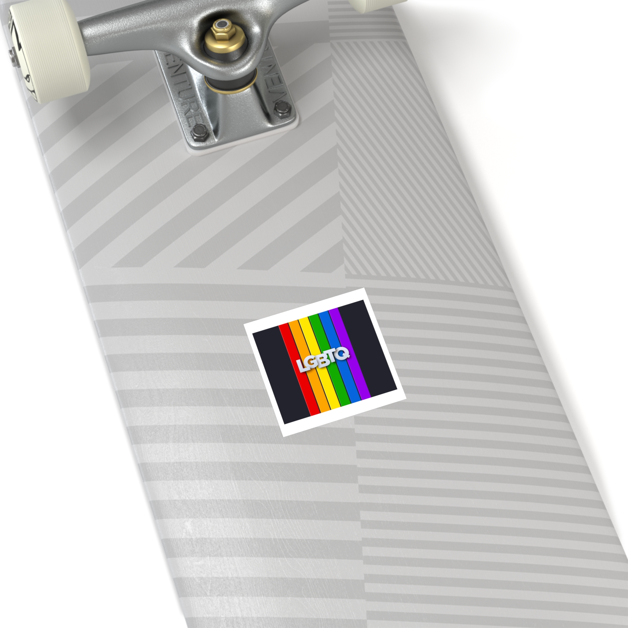 Lgbtq Paper Sign Rainbow Flag Laminate Stickers Square - Image 16