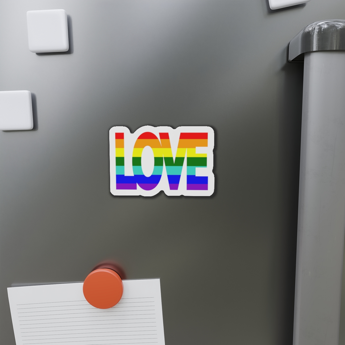 Lgbt Pride Flag Rainbow Flag Background Multicolored Peace Flag Movement Original Colors Symbol Die Cut Magnets - Image 8